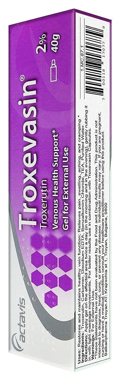 Gel 40g/1.4 Oz - Troxevasin Brand Medication Gel for Active Individuals, Unisex