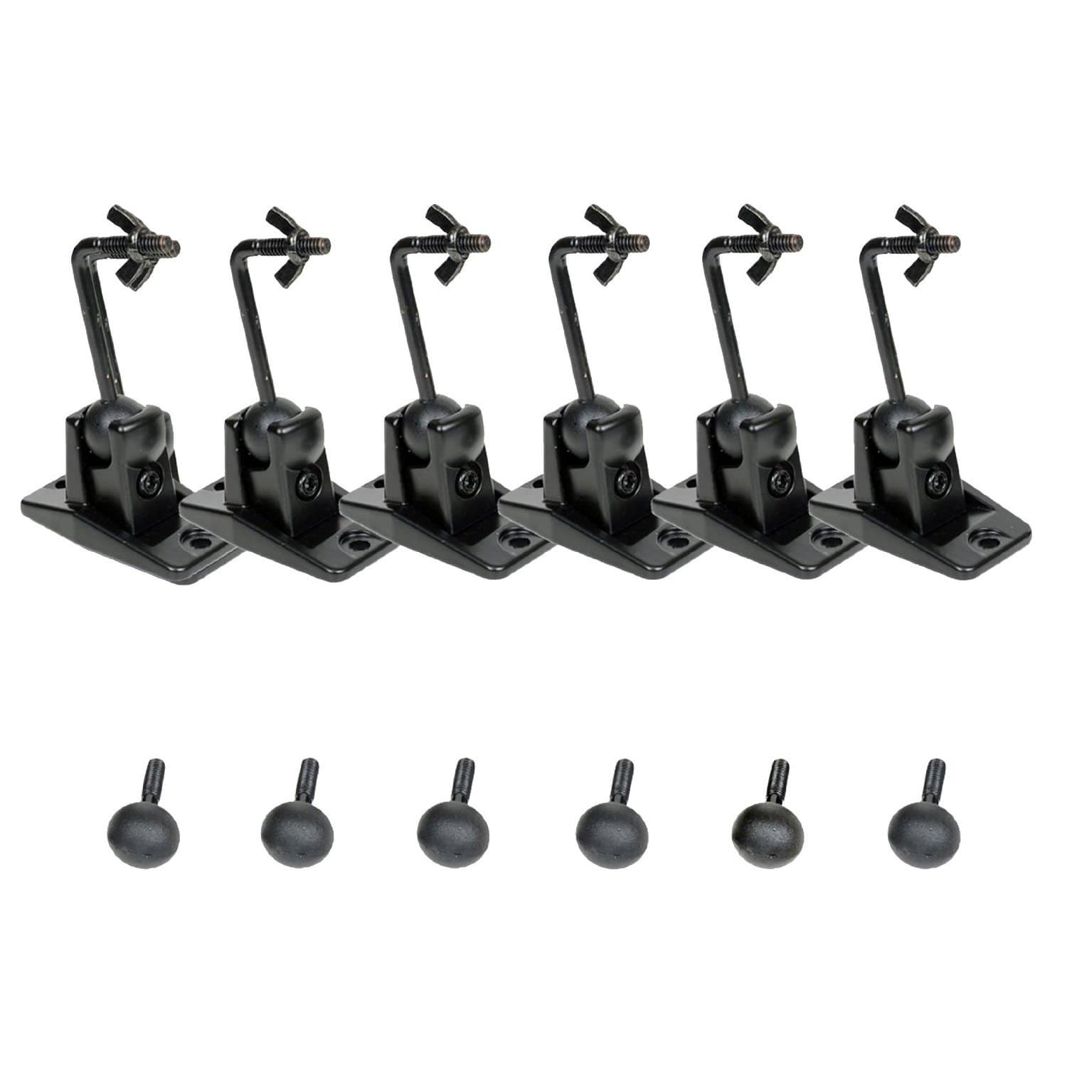 VideoSecu 6 Packs Satellite Surround Sound Wall Ceiling Speaker Mount Home Theater Brackets WN4