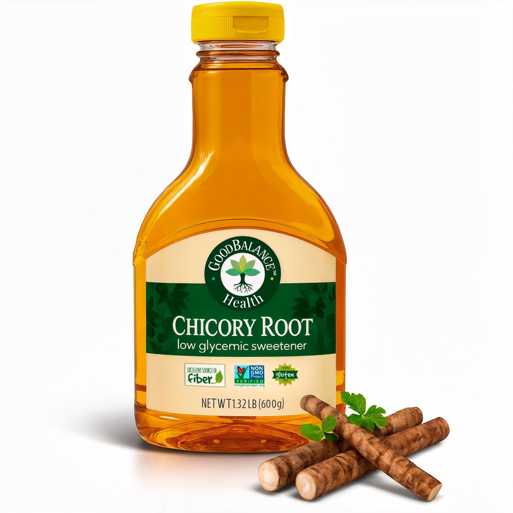 Good Balance Health Chicory Root Syrup, All Natural and Organic, Low Glycemic Sweetener, Sugar Substitute,sugar free syrup, Non GMO, Gluten Free, Keto Sugar, Vegan Friendly, Baking, chicory root organic, 21 Ounces (600 Grams)