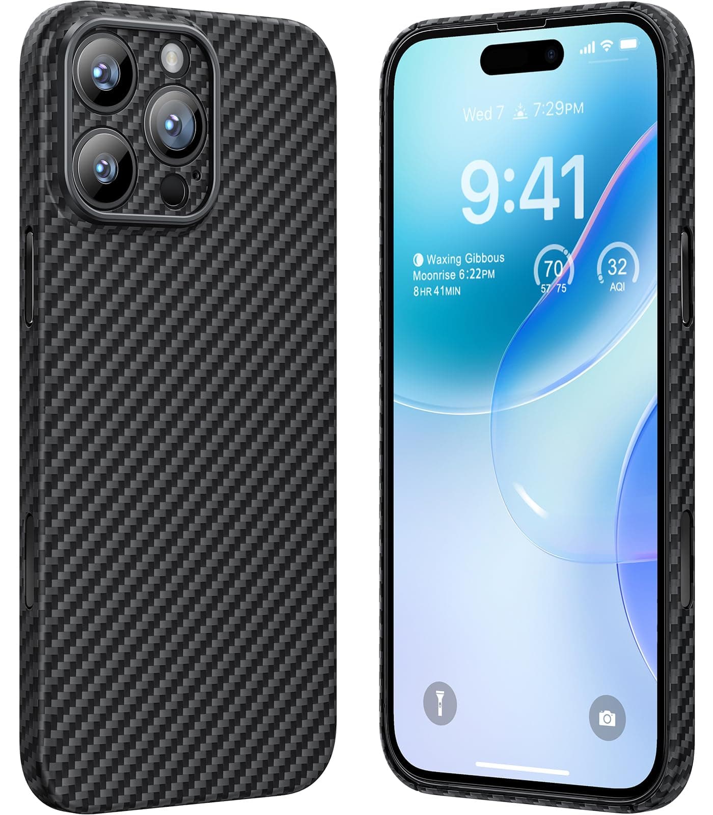 memumi Aramid Fiber for iPhone 16 Pro Max Case, [NO-case Feeling] Durable Sturdy Aramid Fiber with 0.5mm Slim Case for iPhone 16 Pro Max Thin and Minimalist Design BlackClimatePartner certified