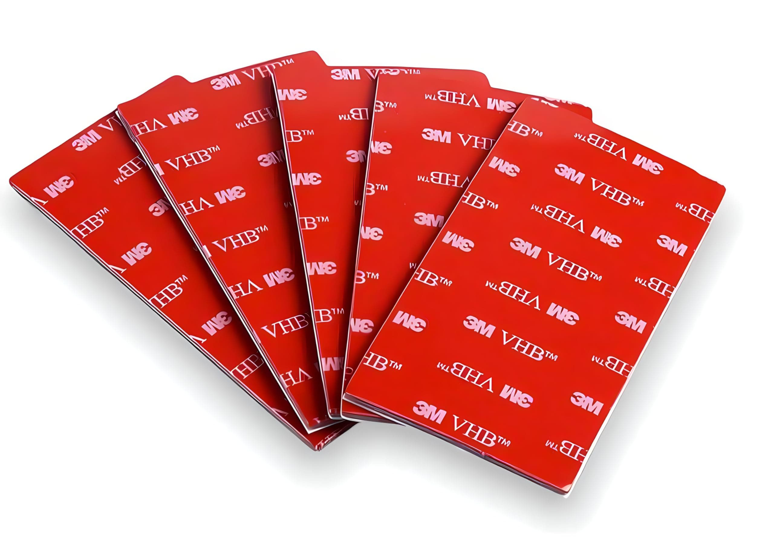 3M VHB Double Sided Acrylic Foam Adhesive Tape Rectangle Water and High Temperature Resistant for Car, Home and Office (25mm x 50mm) (Pack of 15)