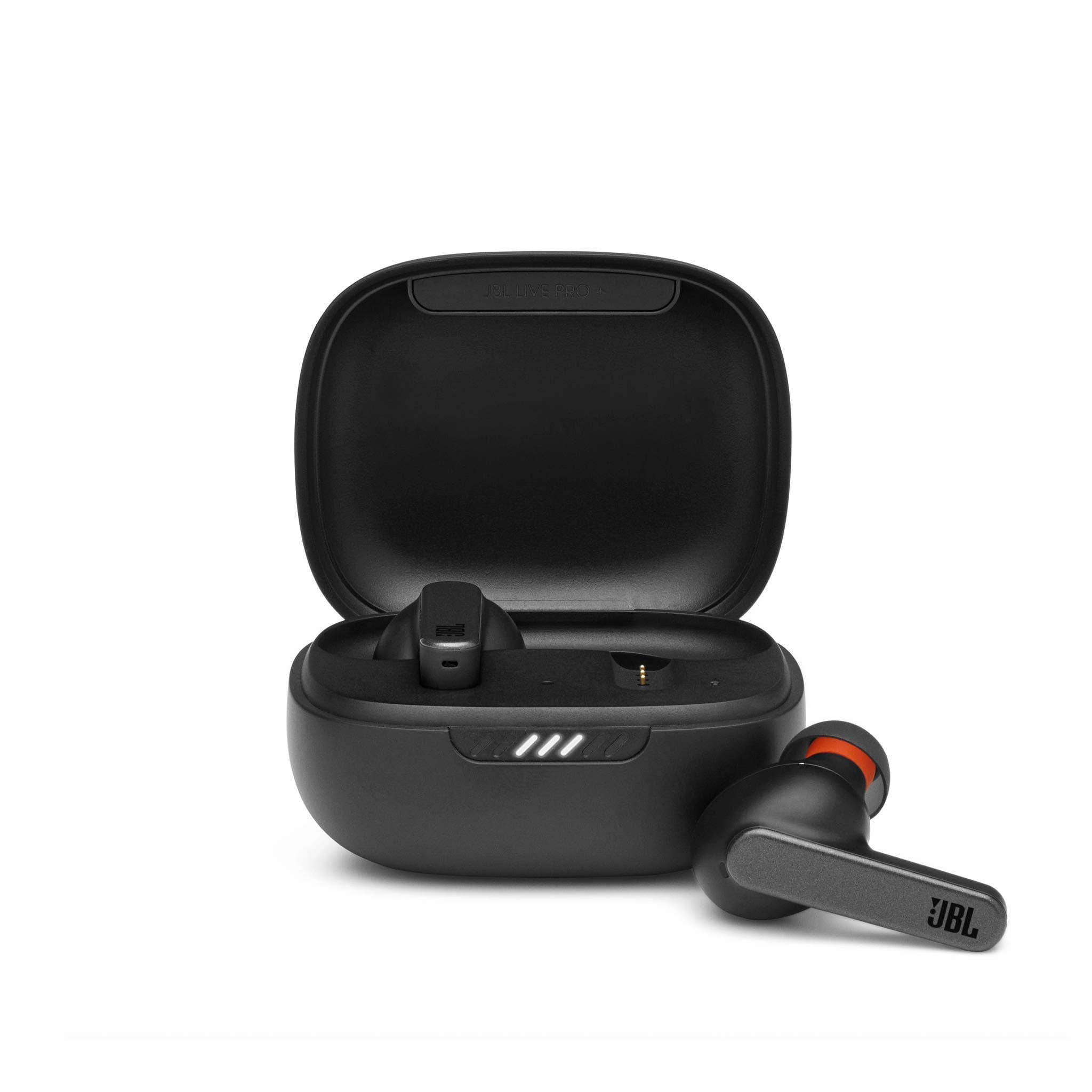 JBL Live Pro+ TWS True Wireless Noise Cancelling Earbuds, Powerful JBL Signature Sound, ANC + Smart Ambient, 28H Battery, Wireless Charging, 3-Mics Technology, Dual Connect, Water Resistant - Black