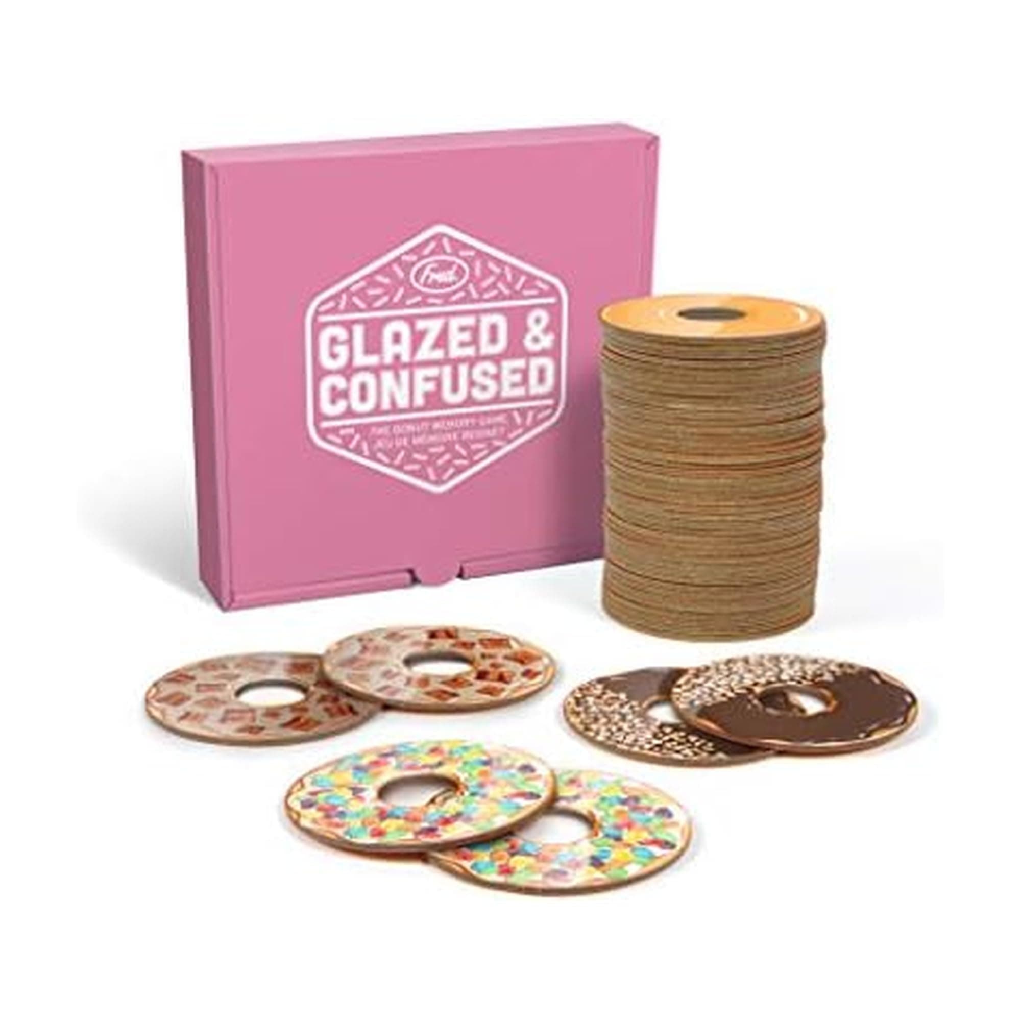Genuine Fred Glazed and Confused, Donut Memory Game, Include 48 Donuts with 24 toppings to Pair. Great Family Game for Kids & Adults. Fun Gift for Kids. Memory and Matching Game for Kids 5+