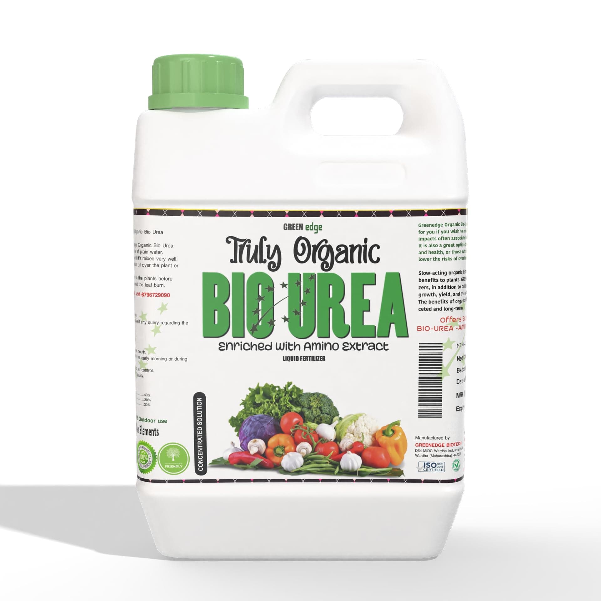 Greenedge Organic Biorea Fertilizer | Jaivurvarak | Biostimulant (5 Liter) Liquid Concentrate for Flowering, Fruiting & Complete Plant Care, 5 L