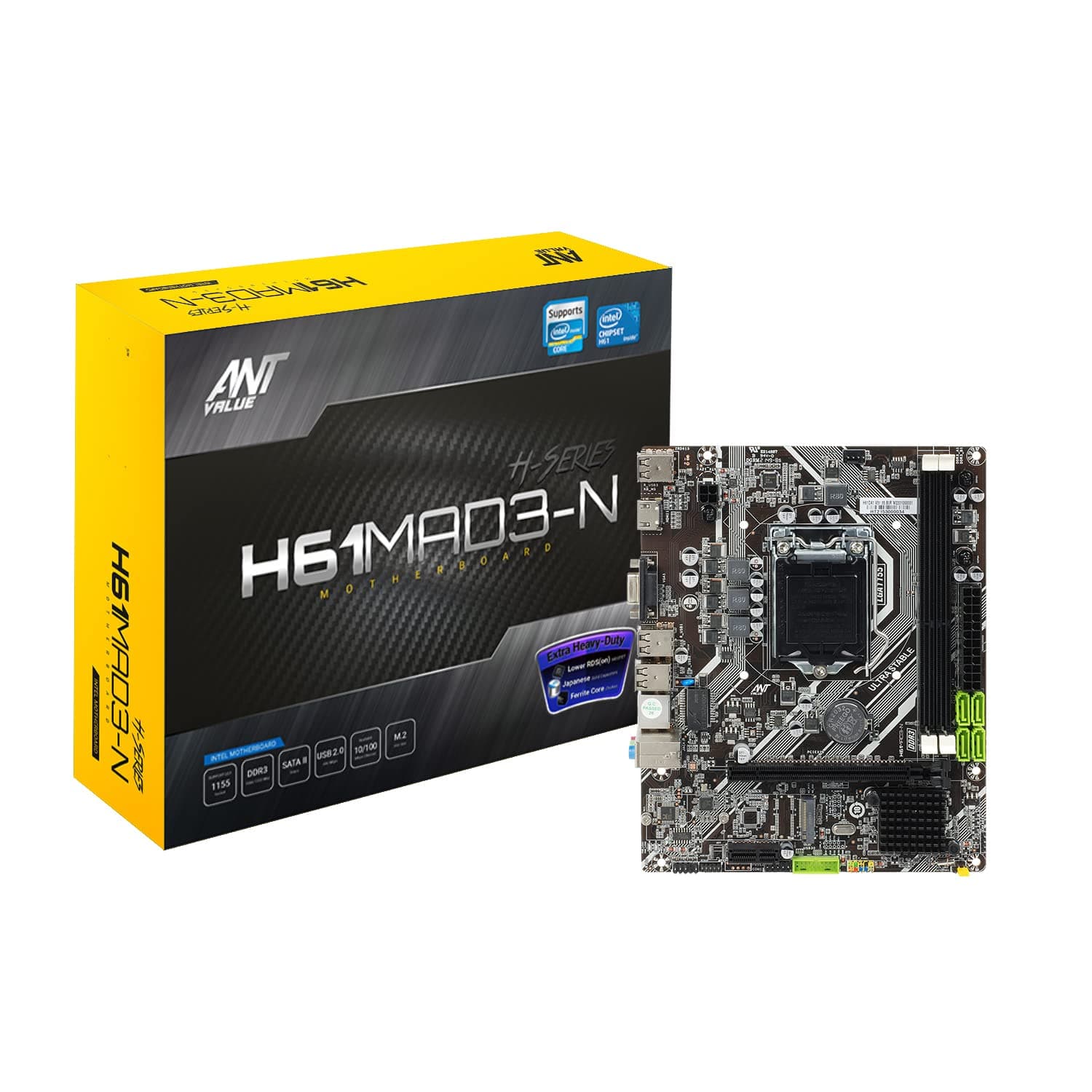 Ant Value H61MAD3-N mATX Motherboard LGA 1155 DDR3 Motherboard