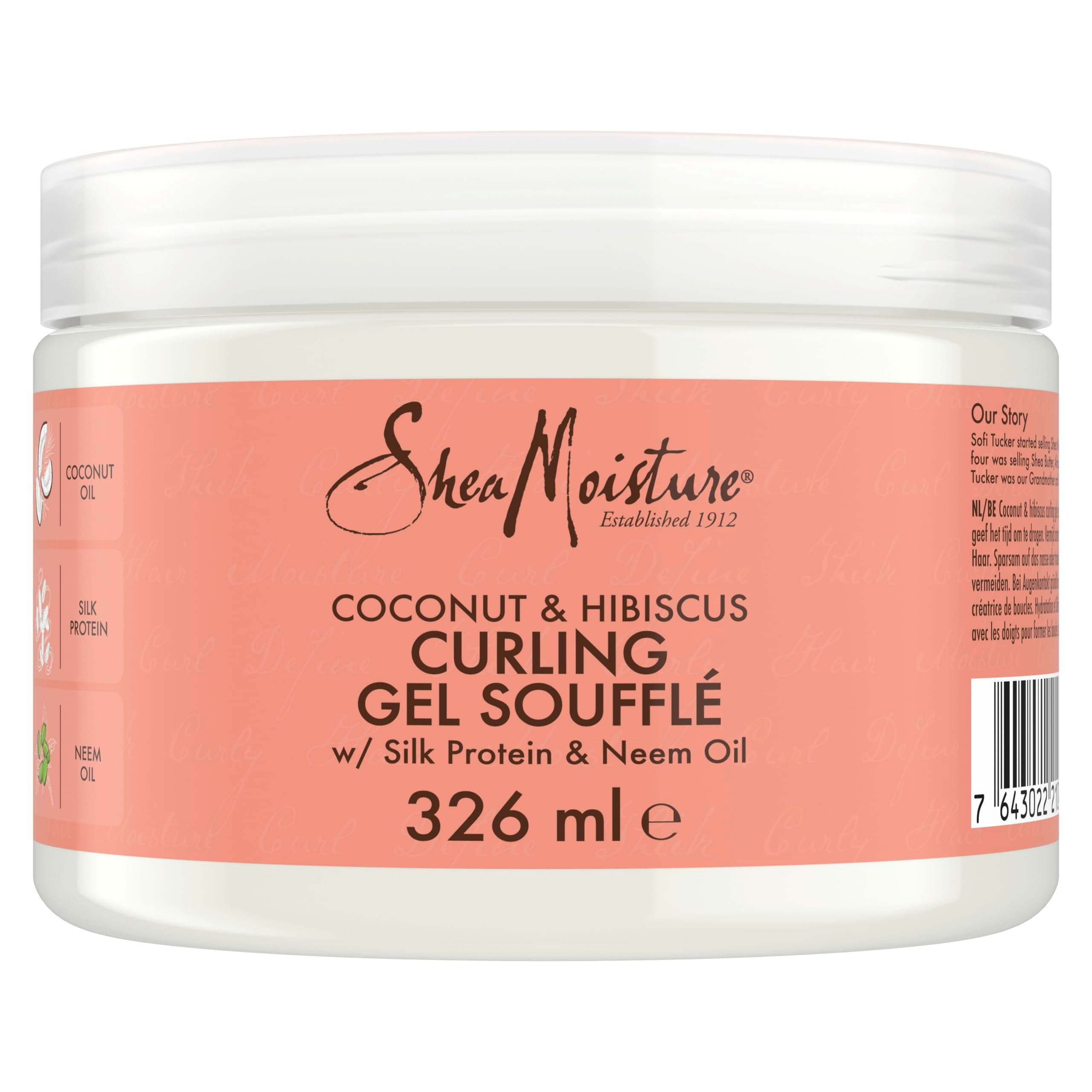Coconut & Hibiscus Curling Gel Soufflé no silicones or sulphates for thick, curly hair 326 ml