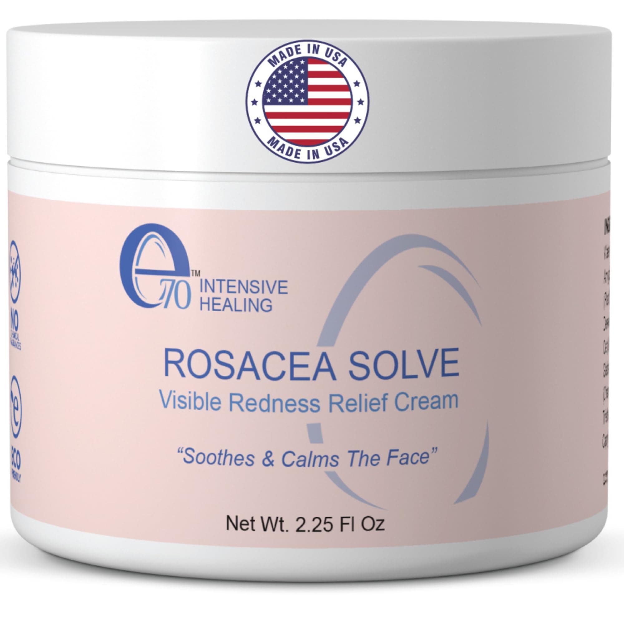 Rosacea Treatment for Face Skincare Cream for Women & Men (Pack of 1) - Gentle Moisturizer Redness Reducing Skin Care - with Aloe Vera & Hyaluronic Acid - Day-Night, Made in USA (2.25 fl. oz.)