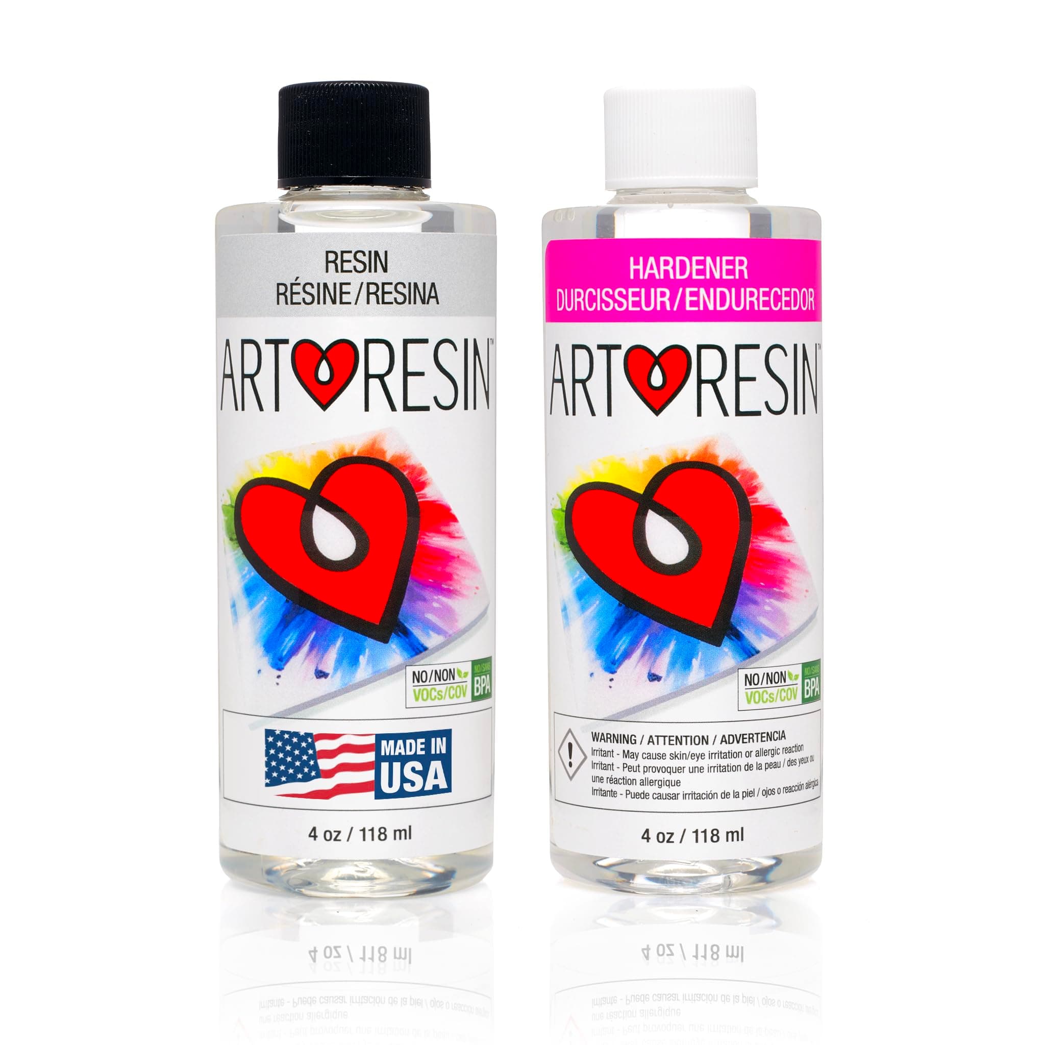 ArtResin - Epoxy Resin - Clear - Non-Toxic - 8 oz (4 oz resin + 4 oz hardener) (236 ml)