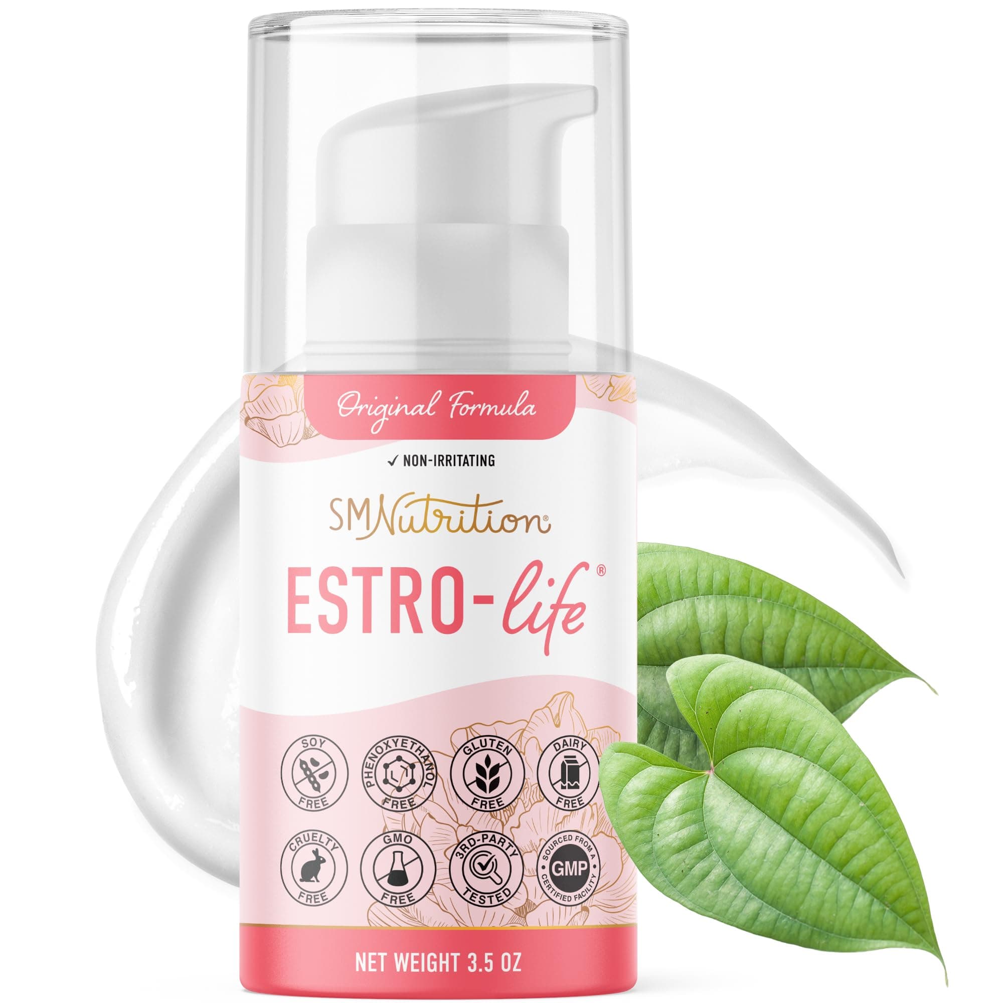 Original Estro-Life Balancing Skin Cream for Women | Cosmetic Skin Cream with 175mg of Estriol per Container with Vitamin A | Soy-Free, Cruelty-Free, and Non-GMO | 84 Applications, 3.5oz Pump
