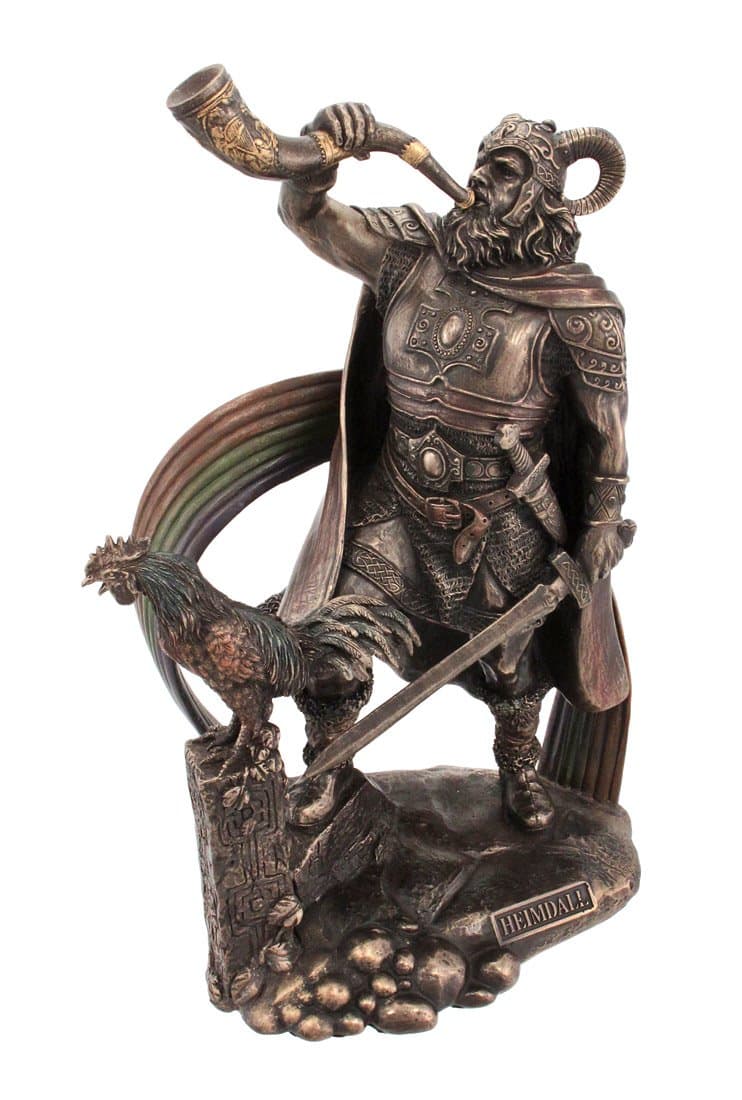 9 1/2 Inch Norse God Heimdall Bronzed Finish Statue Pagan by Things2Die4