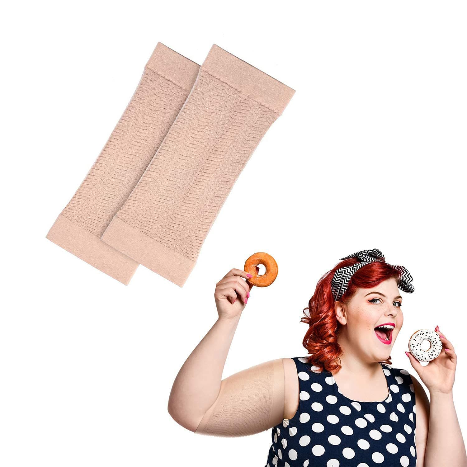 1 PCS Arm Shapers for Plus Size Women, Upper Arm Sleeves Slimming Arm Wraps Slim Arm Compression Sleeve for Flabby Arms Tone Shape