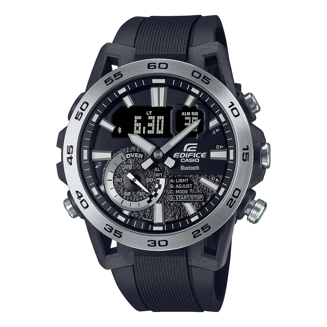 CasioEdifice ECB-40P-1ADF Black Analog-Digital Dial Black Resin Strap Men's Watch Smartphone Link World Time ED578