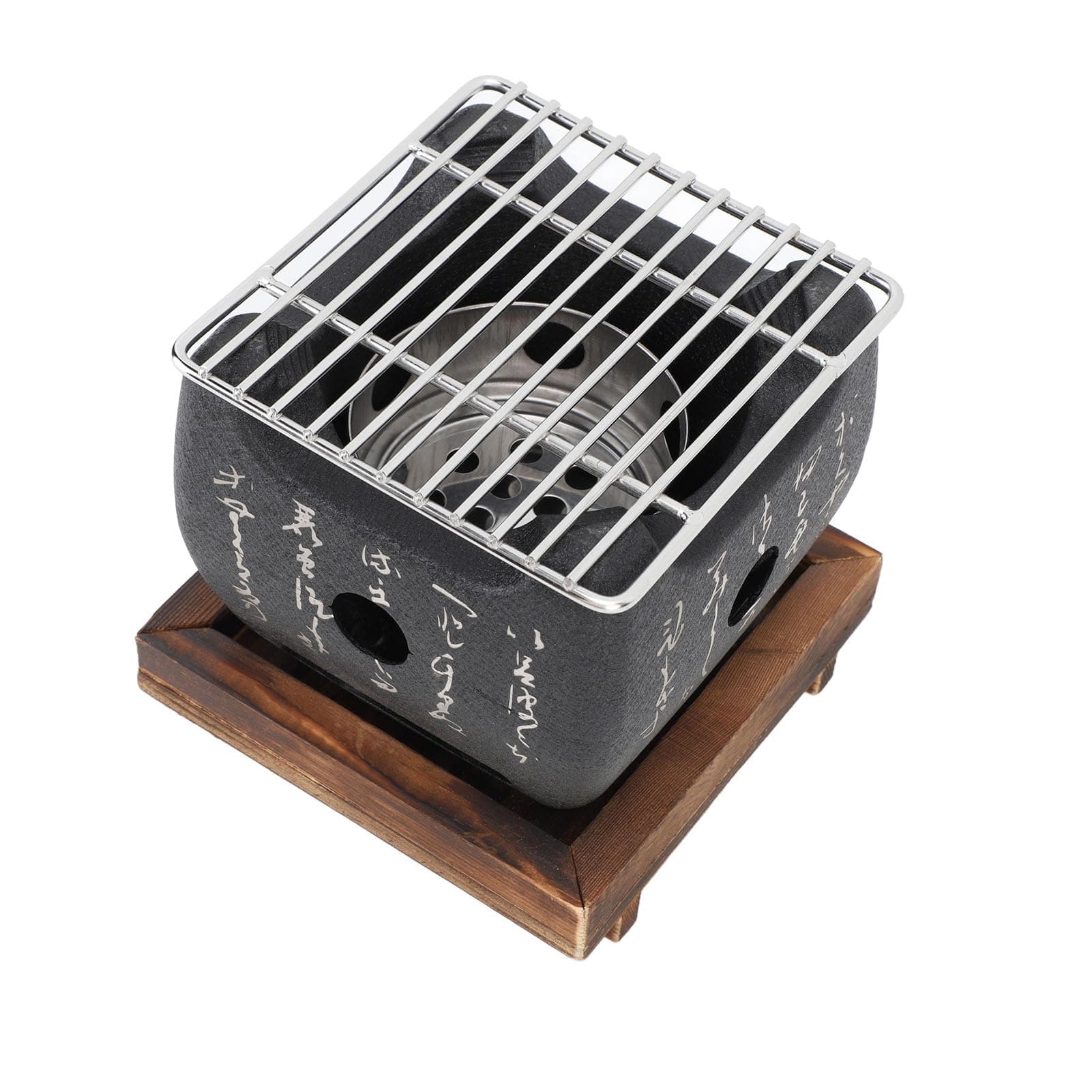 BBQ Grill, Japanese Food Charcoal Stove, Multi Functional Fast Heating Mini Portable Barbecue Stove, for Grilling Family Outdoor (16.5x14.5cm / 6.5x5.7in)