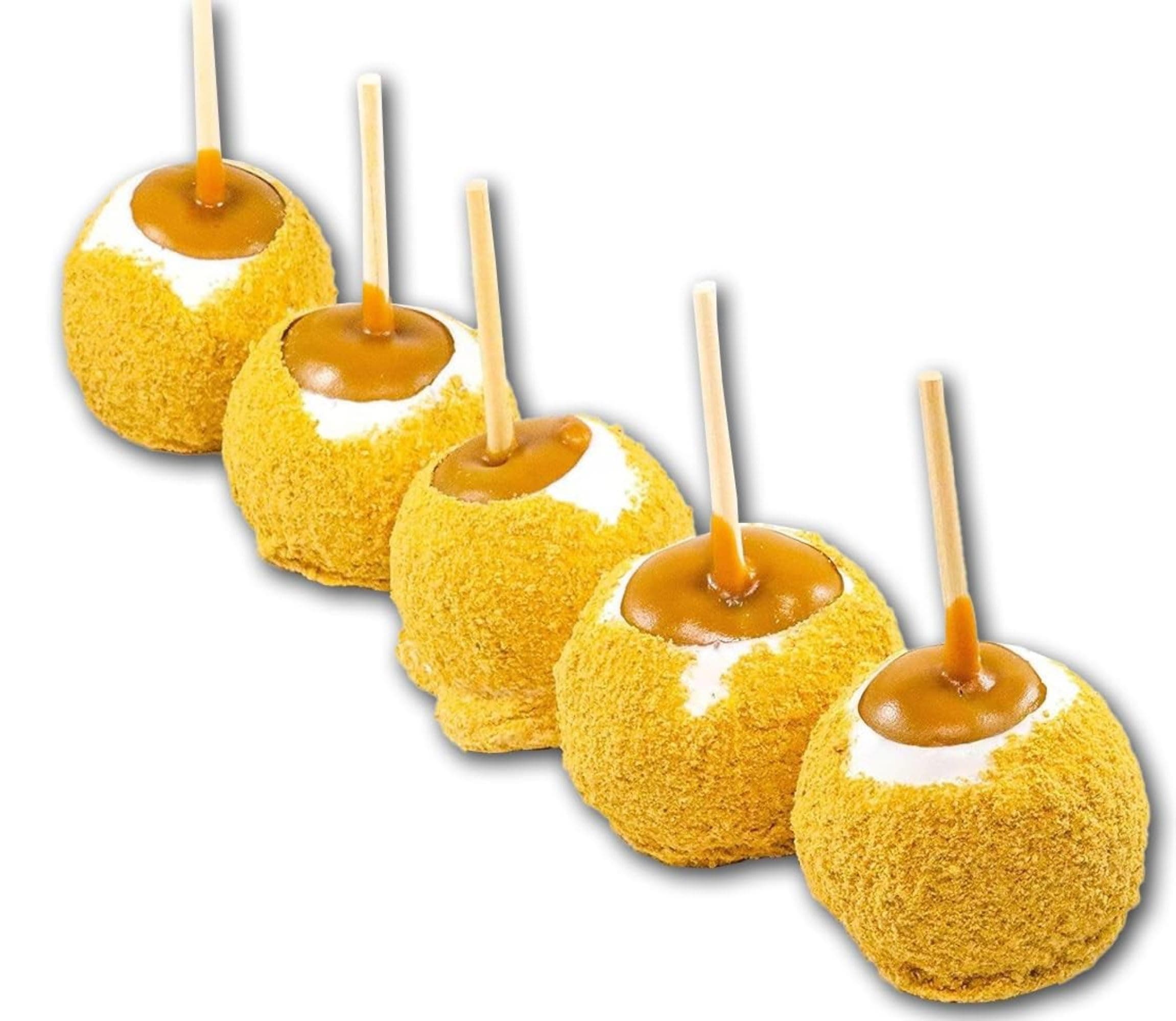 Cheesecake Caramel Apple 3 Pack - Caramel Granny Smith Apples Dipped in White Chocolate with Graham Cracker Crumbs | Delicious Gift | Handmade in Small Batches | Guaranteed to Arrive Fresh