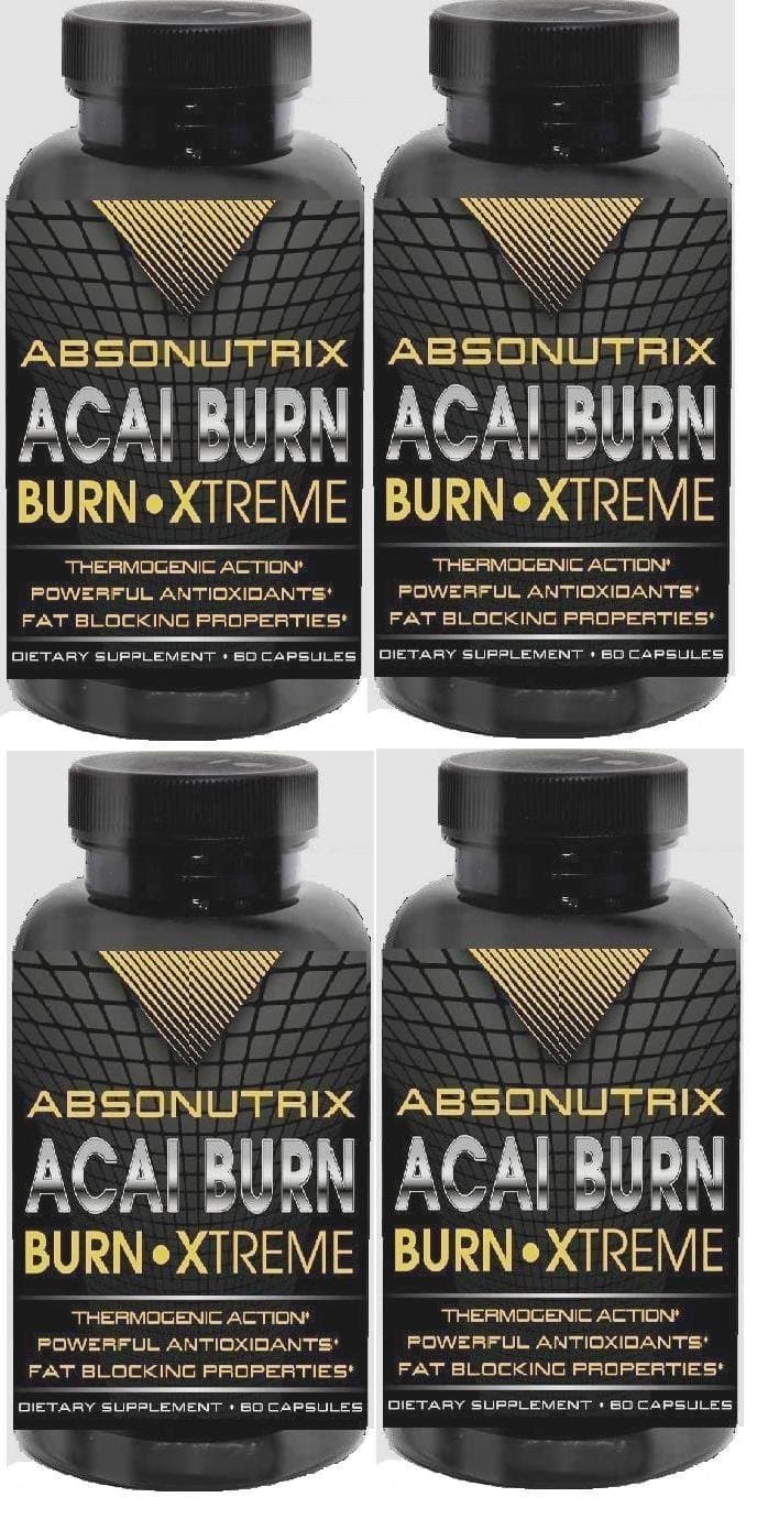 4 Bottles - Absonutrix Acai Burn X.treme - The Most Healthy Way to Weight Loss