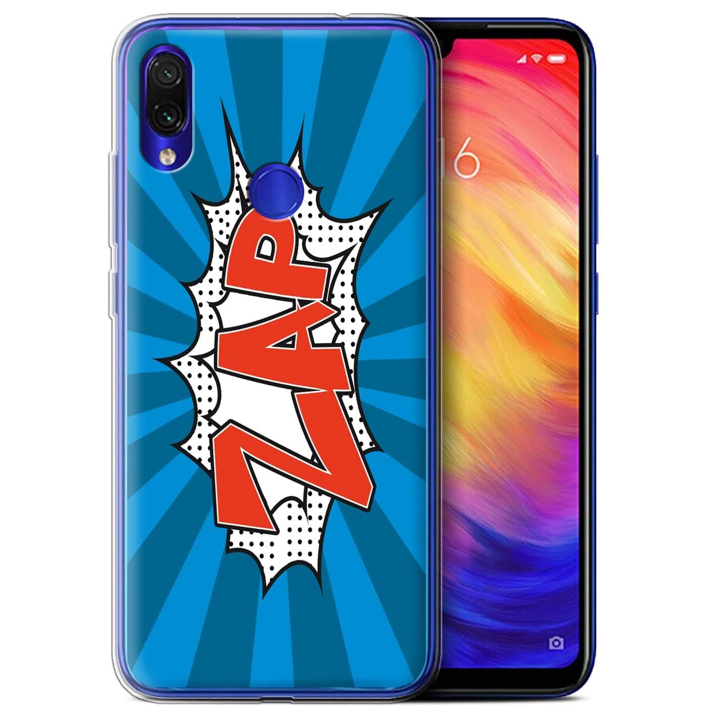 eSwish Gel TPU Phone Case/Cover for Xiaomi Redmi Note 7/7 Pro/7S / Zap Design/Comics/Cartoon Words Collection