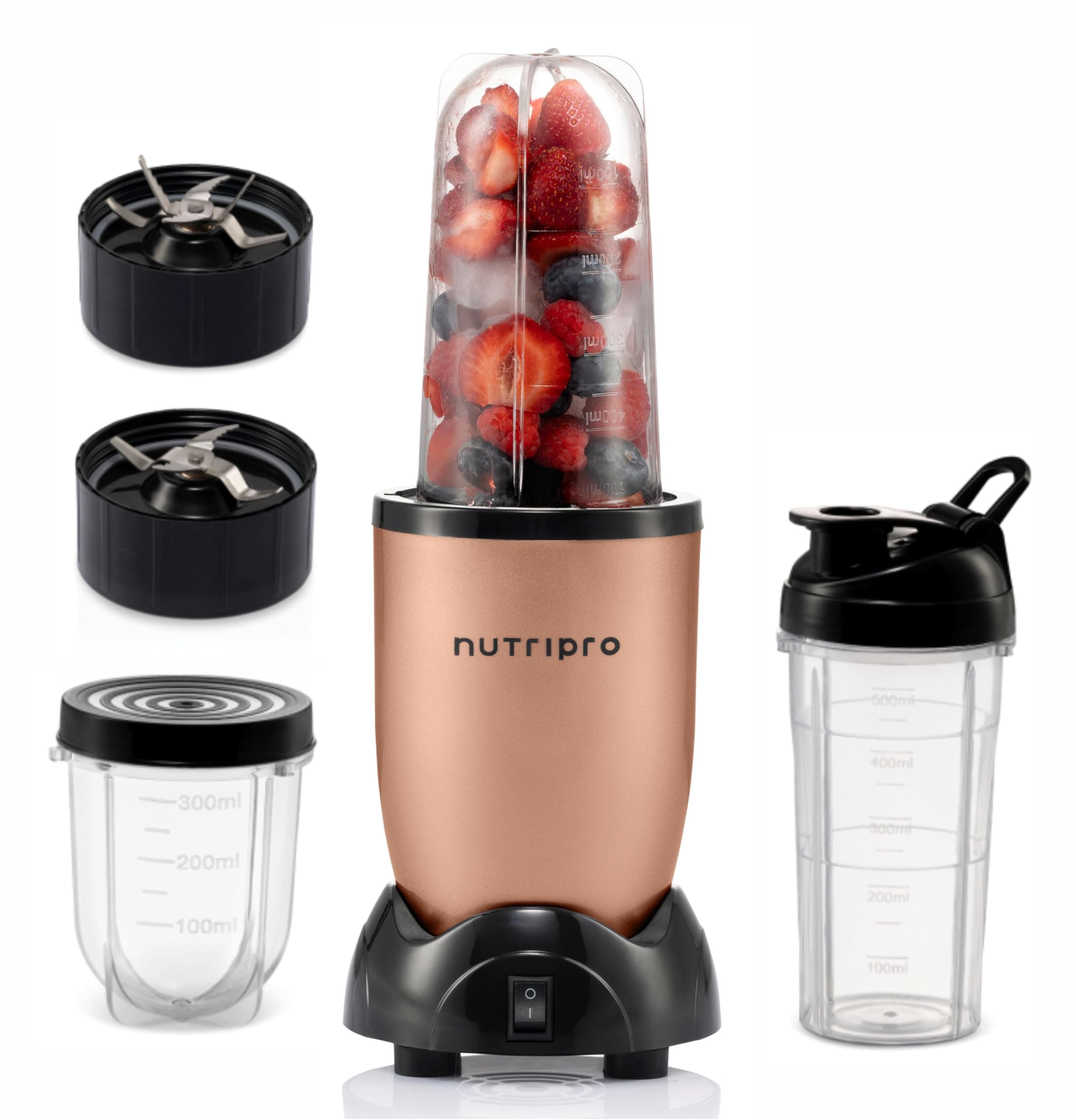 Juicer Mixer Grinder - Smoothie Maker - 500 Watts (3 Jar, Gold)