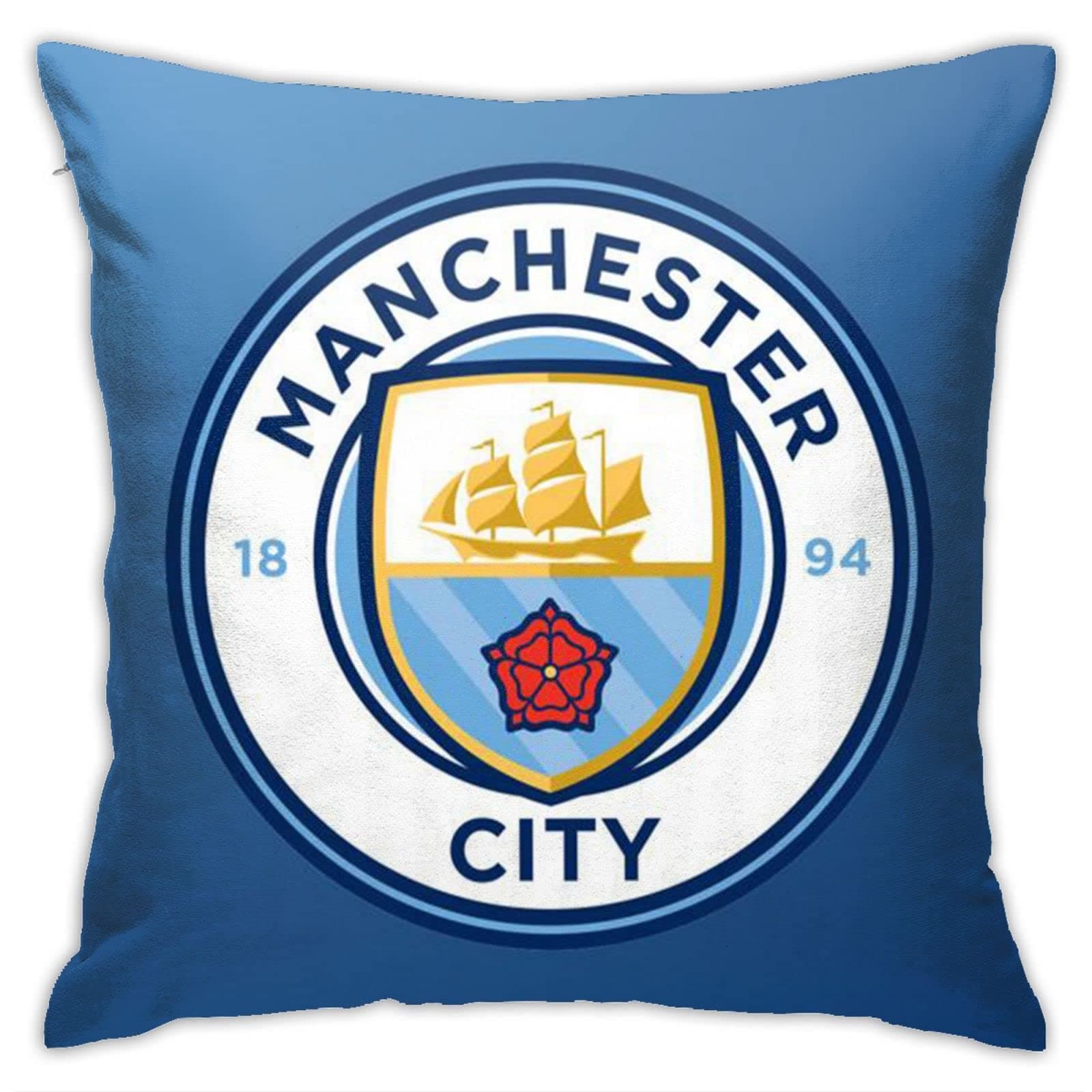 Manchester Home Throw Pillow Case Couch Sofa Bedroom Decorative Square Cushion Pillow Covers 18x18 In