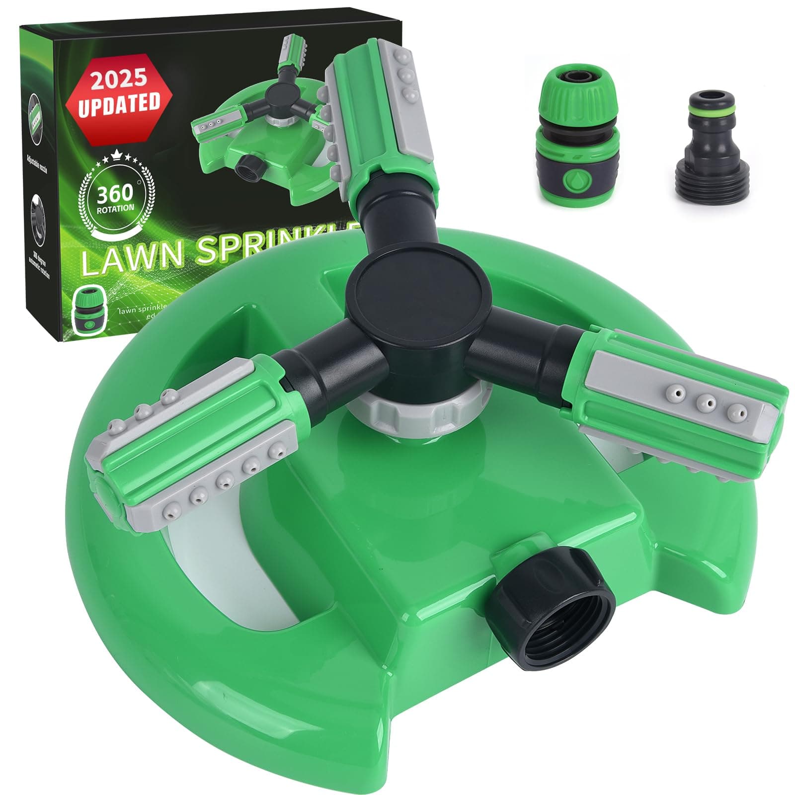 Lawn Sprinkler,Automatic Garden Water Sprinkler,Upgrade 360 Degree Rotation Irrigation System,Large Area Coverage,Sprinkler for Yard,Lawn,Kids and Garden