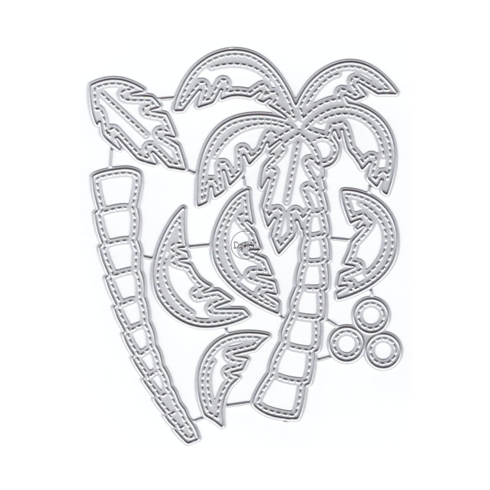 DzIxY Coconut Tree Metal Cutting Dies for Card Making Kit Embossing Paper Die Cuts Scrapbook Machine Stencils Storage Pockets Supplies