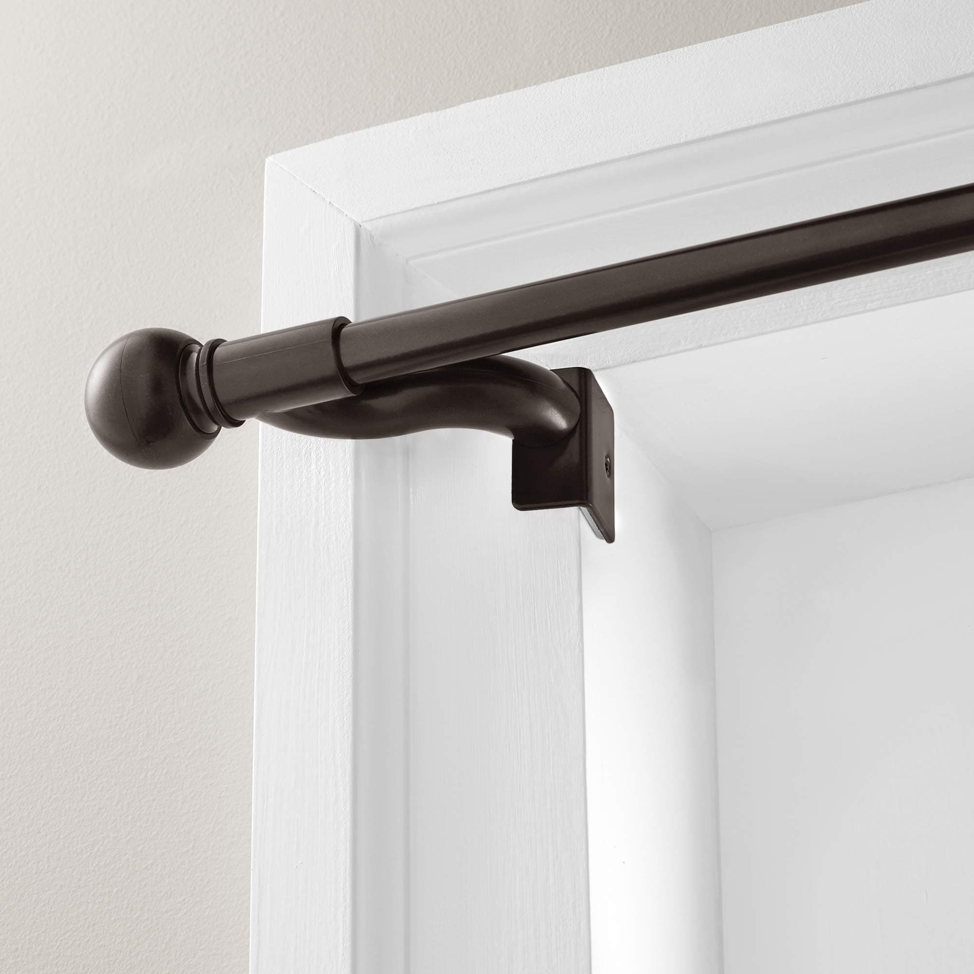 MAYTEX Twist and Shout Smart Rods No Drill Tension 5/8" Window Curtain Drapery Rod, Oil Rubbed Bronze, 28-48 Inch