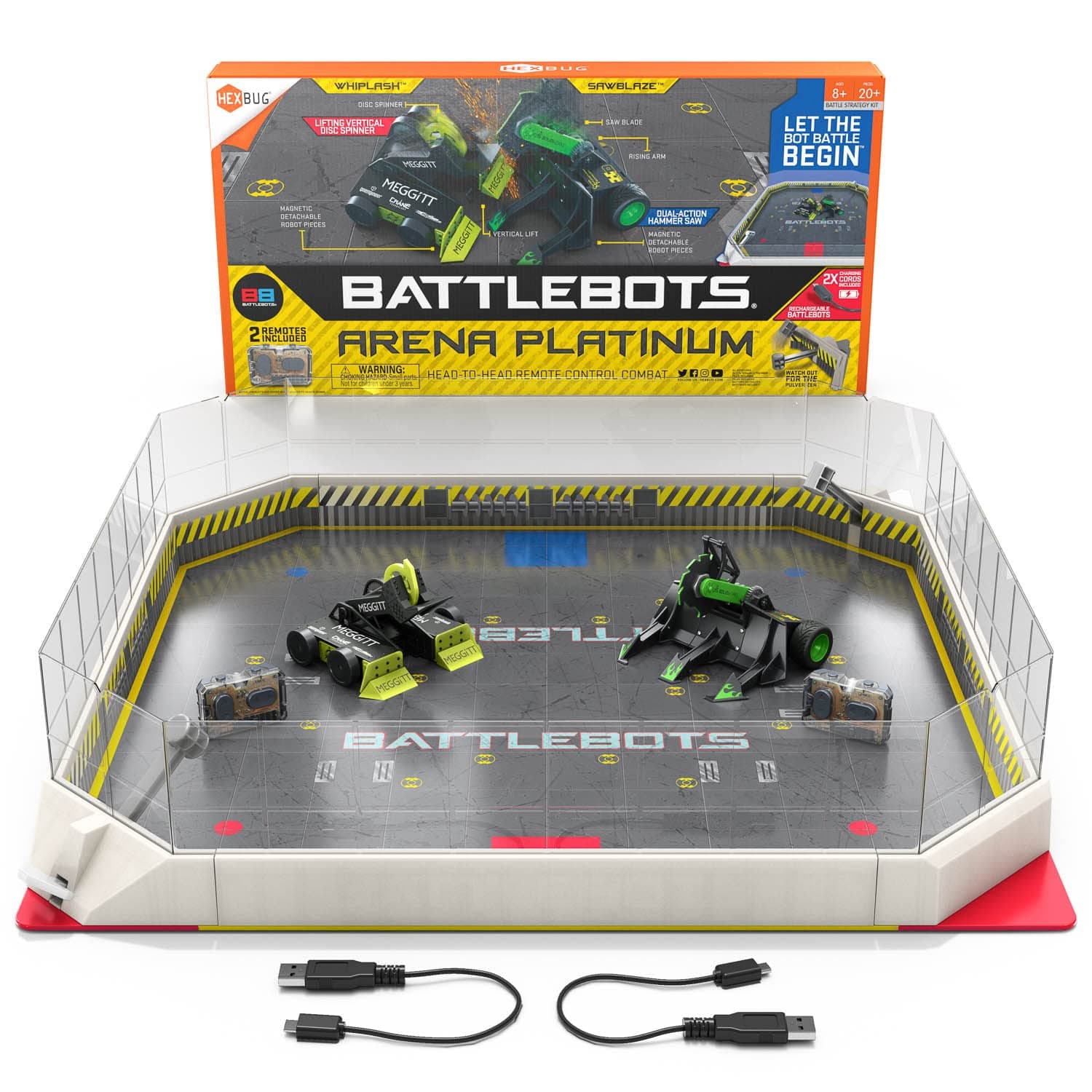 HEXBUG BattleBots Arena Platinum - Multiplayer Remote Control Robot Toy for Kids - Boys and Girls Ages 8+