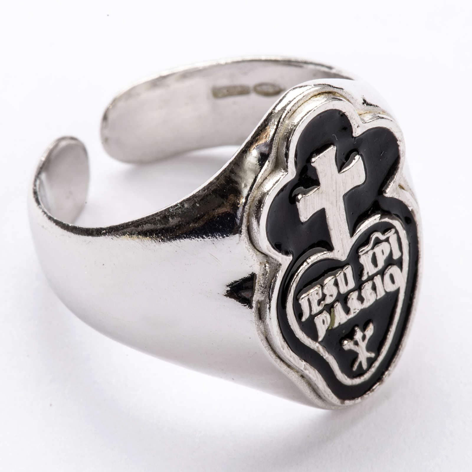 Bishop's Ring in Silver 925, Jesu Xpi Passio, Adjustable