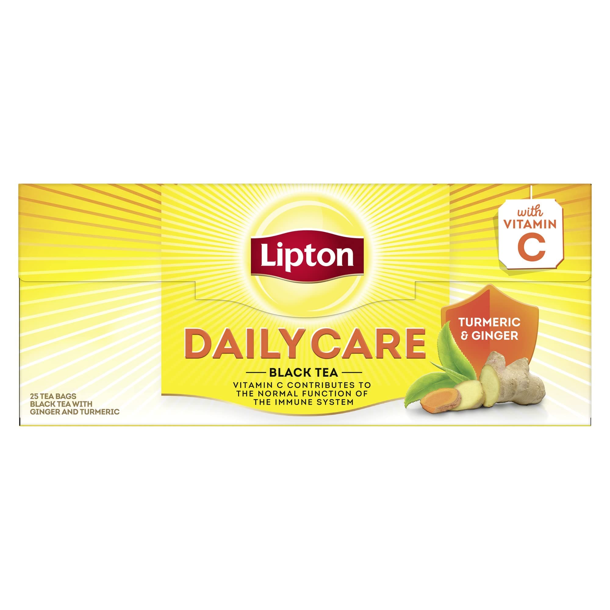 Lipton Yellow Label Daily Care Turmeric & Ginger Black Tea 25 Teabags