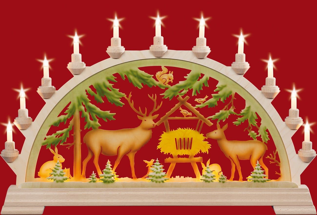 Candle Arch - Feeding of the Game, Colored - 65x40 cm / 26x17.5 inch