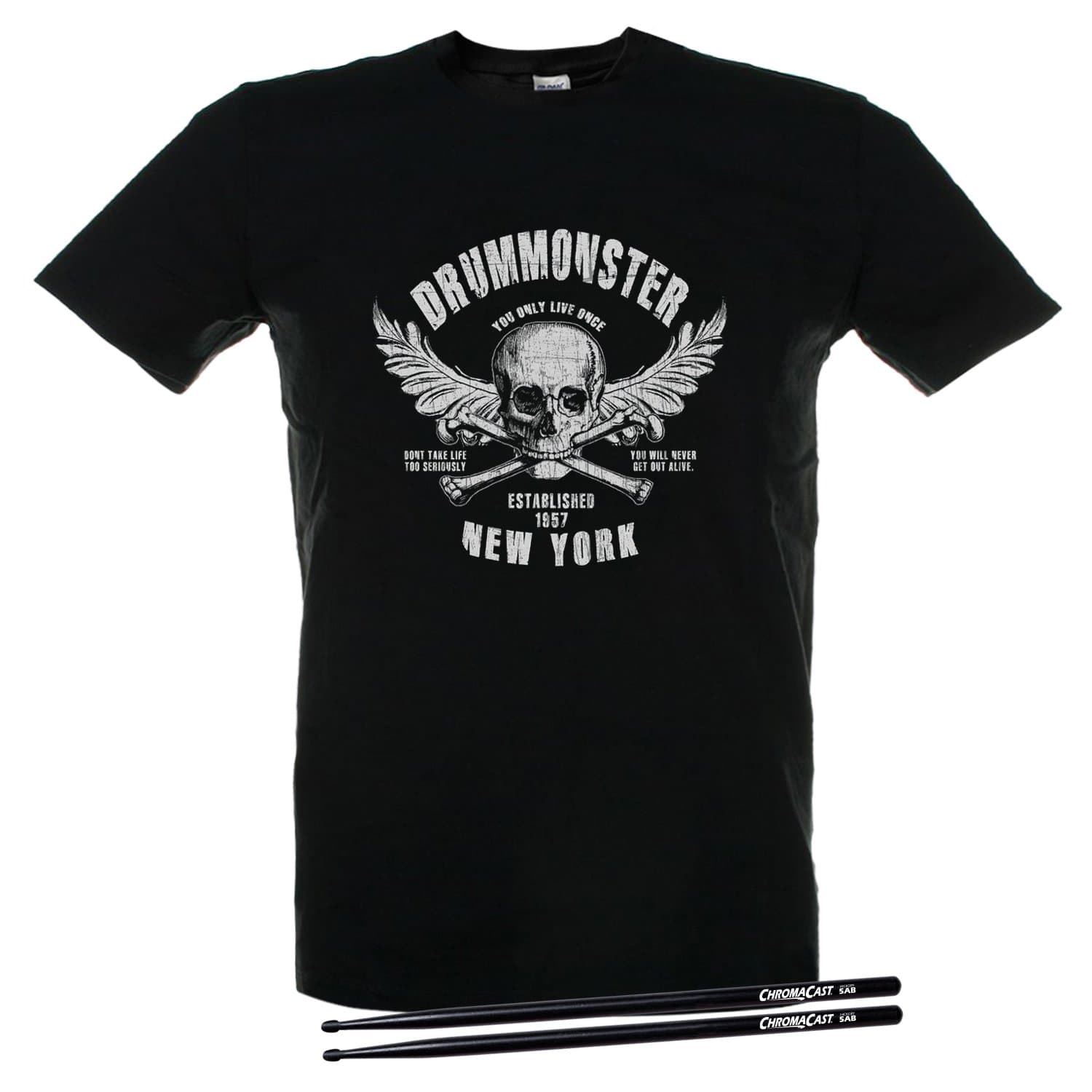 Short Sleeve T-Shirt (XX-Large) with 5a Drumsticks