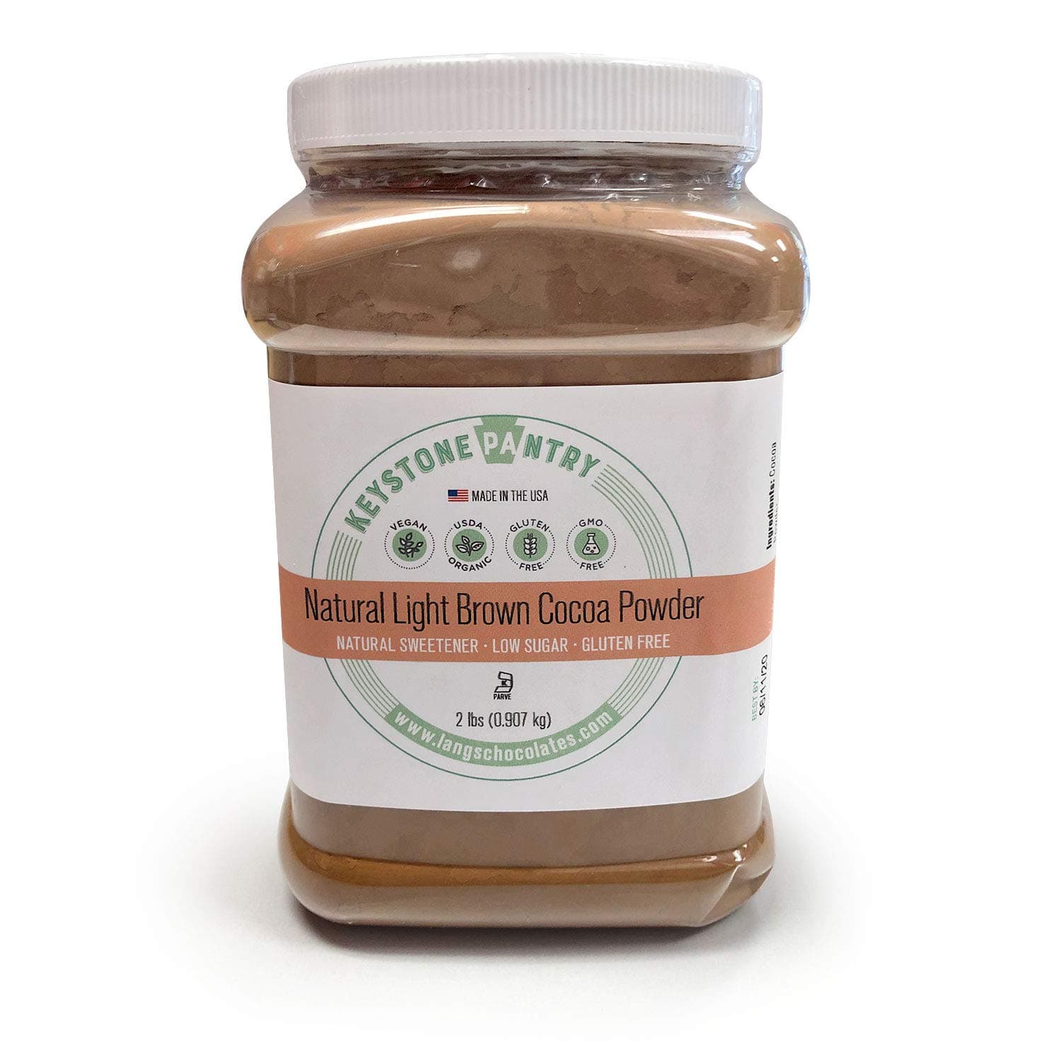 Keystone Pantry Natural Light Brown Cocoa Powder 2-Lb Jar