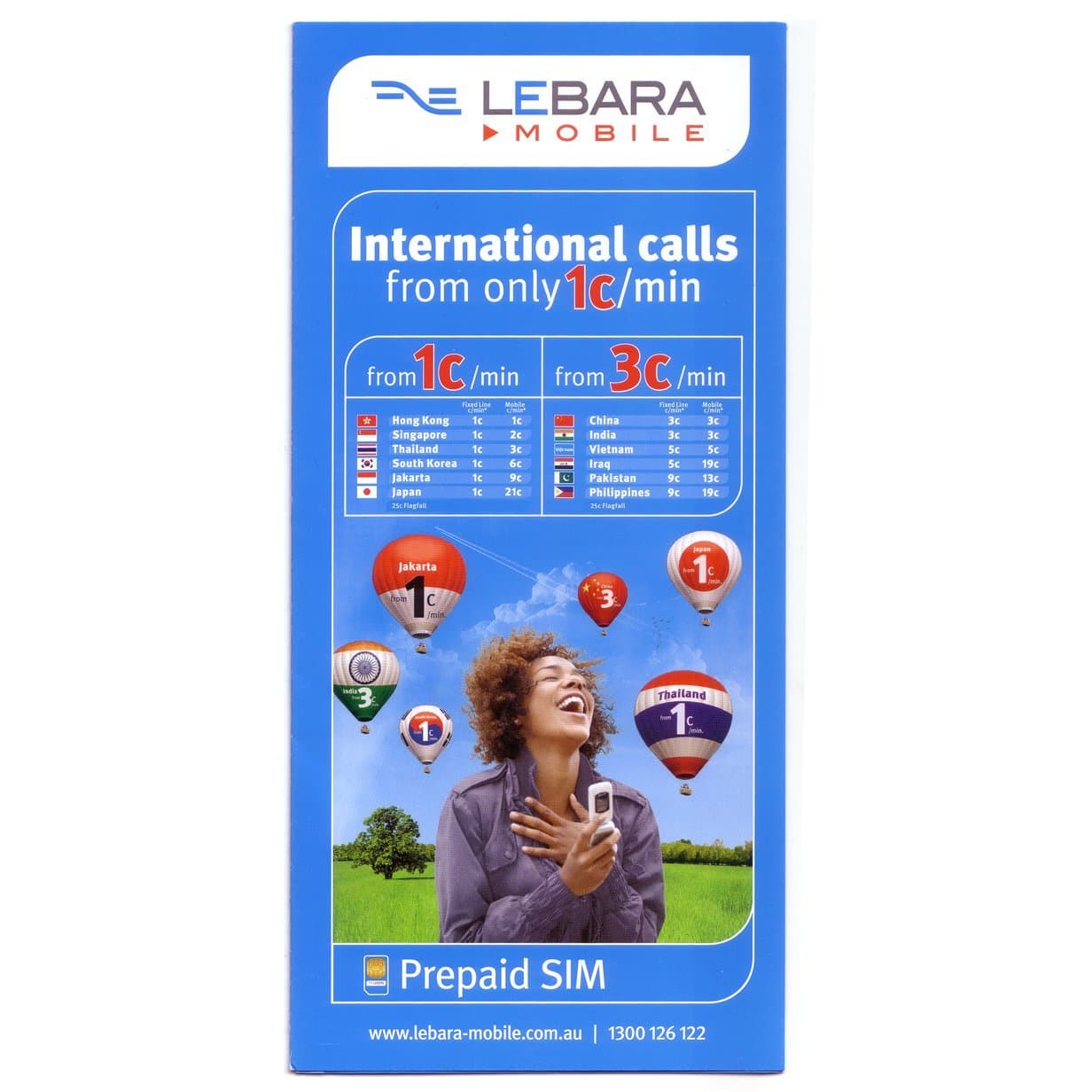 Australia Lebara Mobile Prepaid SIM Card