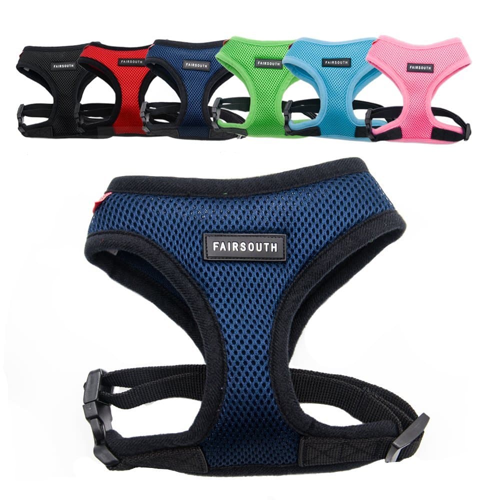 FAIRSOUTH Soft Air Mesh Harness for Dogs/Puppies