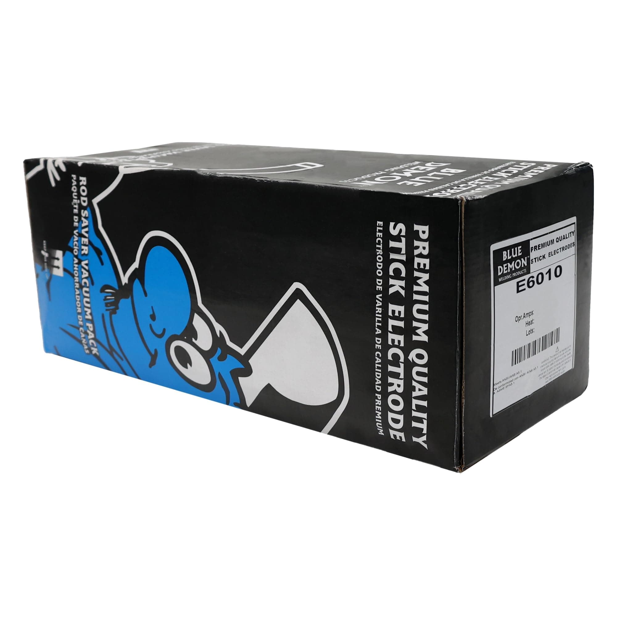 Blue Demon 6010 X 1/8" X 14" X 50LB Can, Carbon Steel Pipe Welding Electrode, 1/8" (Diameter) (E6010-125-50)