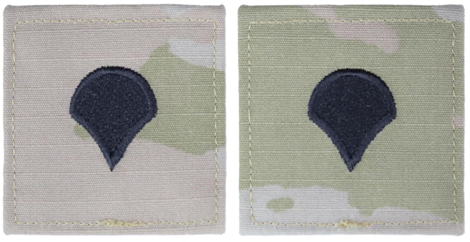 Army embroidered OCP with hook rank insignia: Specialist 4