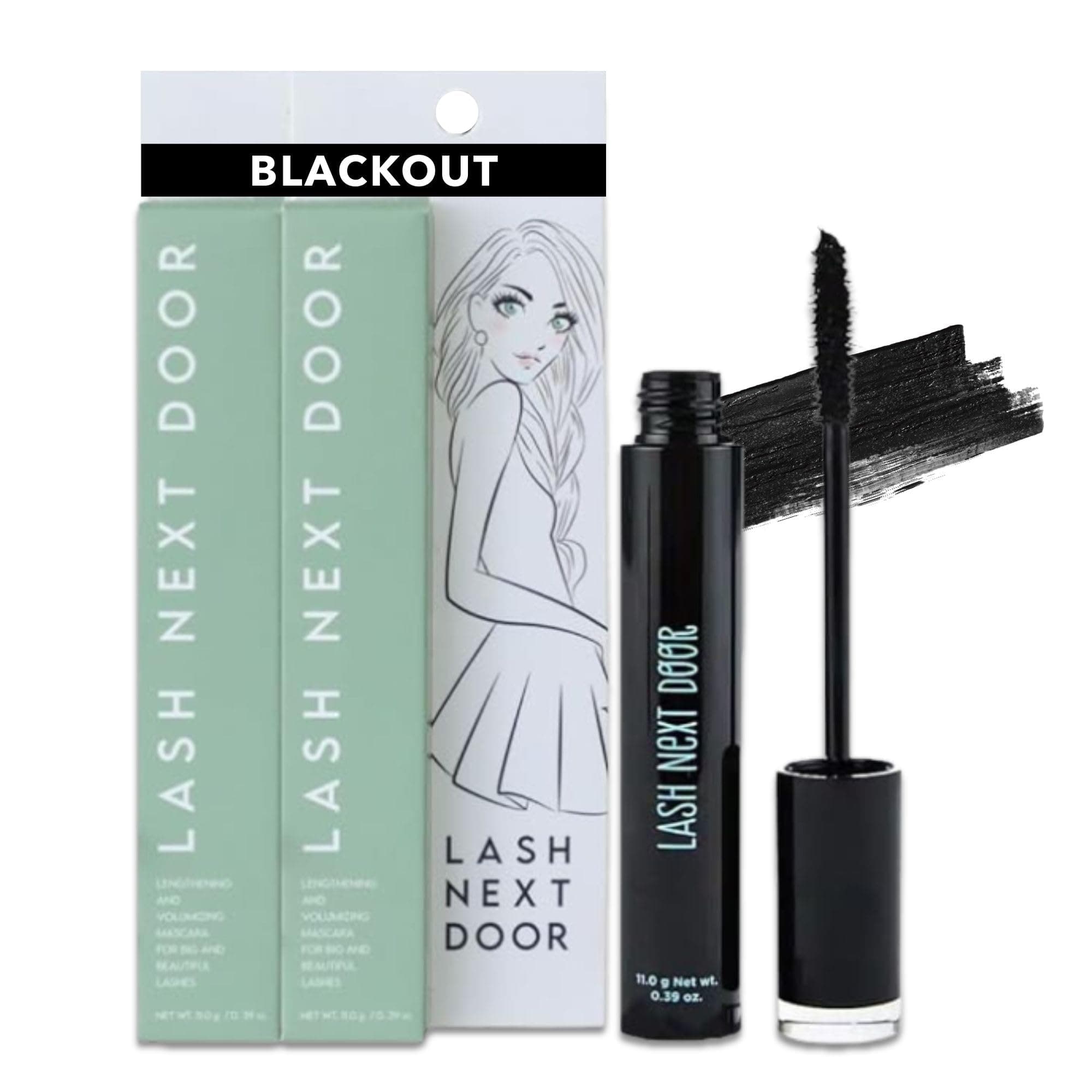 Water Resistant Mascara Black Volume and Length - No Clump Volumizing Mascara for Thickening and Lengthening - Smudge Proof Lashes by Brooklyn and Bailey (2 Pack)