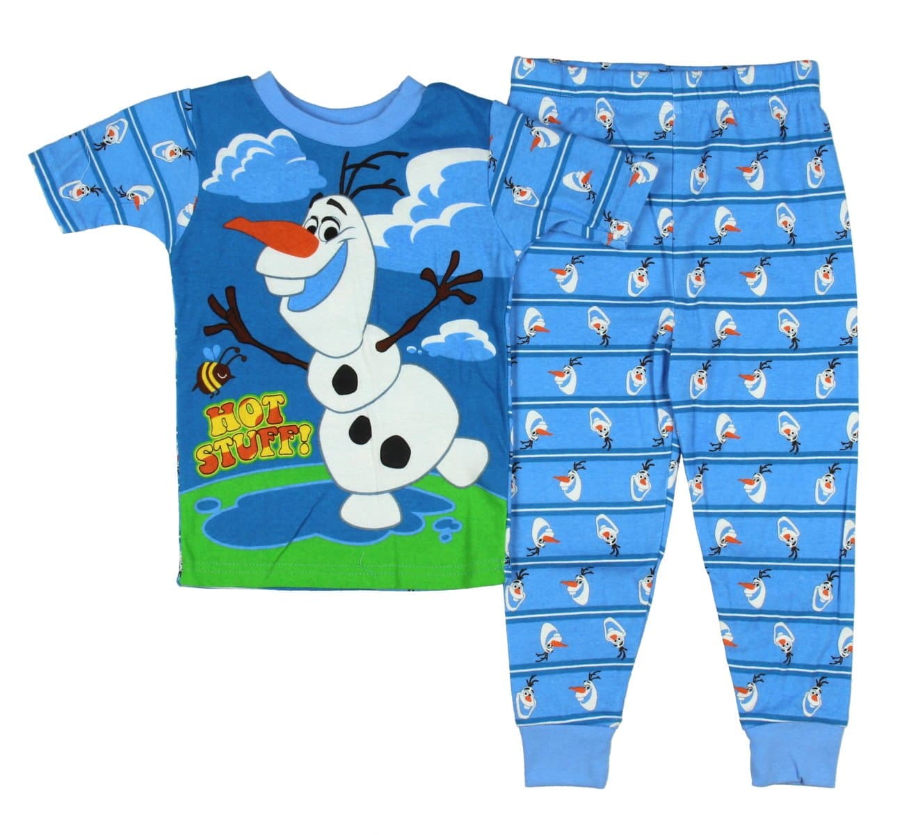 Disney Frozen Olaf 2 Piece Short Sleeve Pajama Sleepwear Little Boys 4T