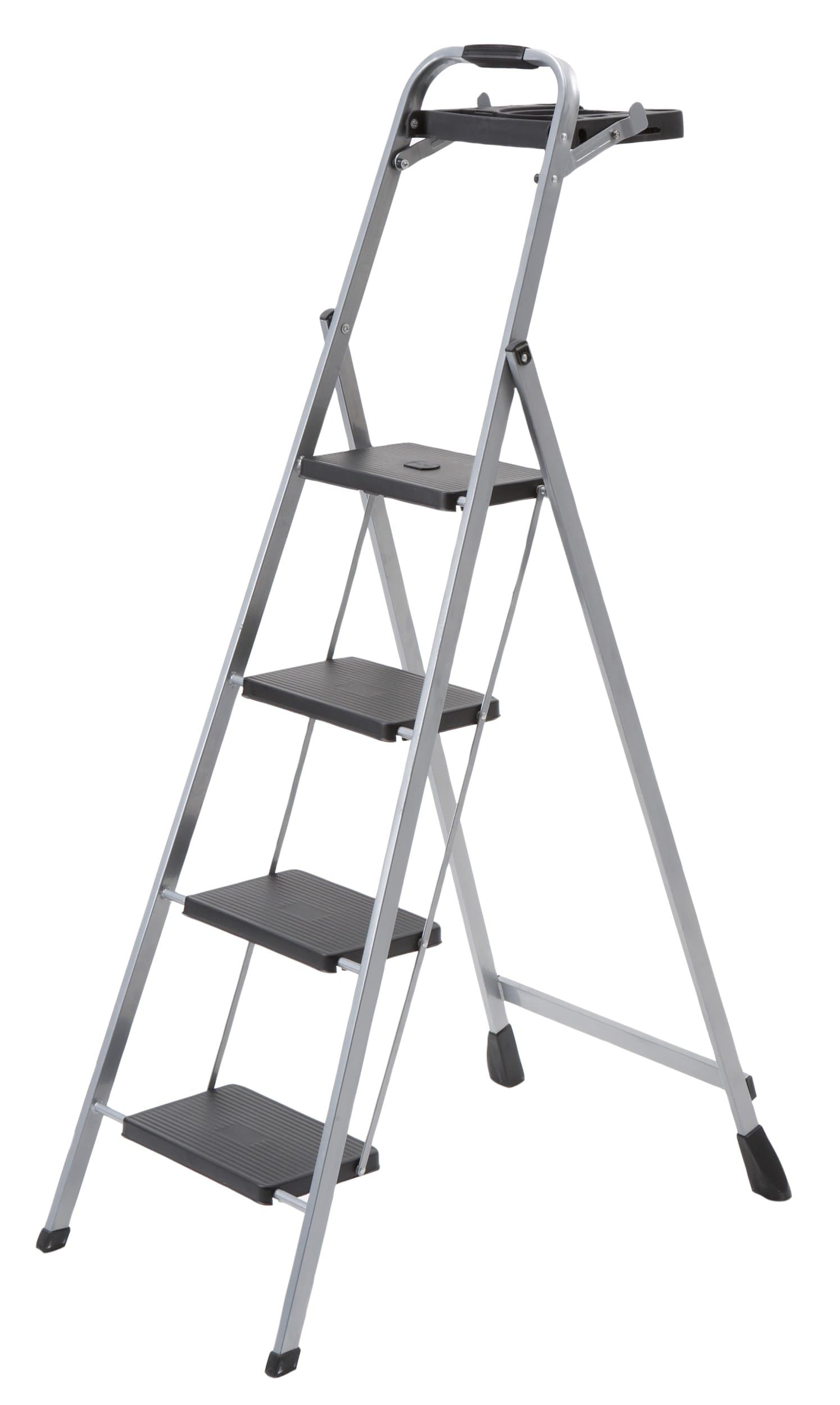 Skinny Mini 4-Step Steel Step Stool with Project Tray