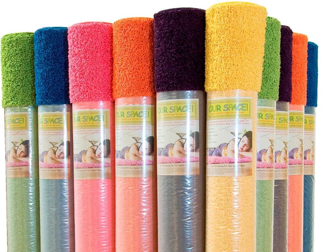 'Our Space' Bright Plush 4'x6' Rug - Blue