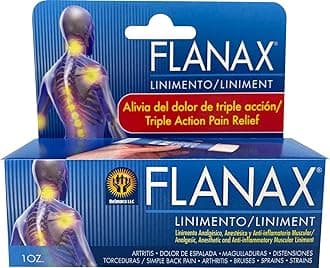 Flanax Pain Relief Cream, Fast Acting Ointment for Muscle Aches, Back Pains, and Strains, Helps Reduce Inflammation and Improve Athletic Performance, 1 oz