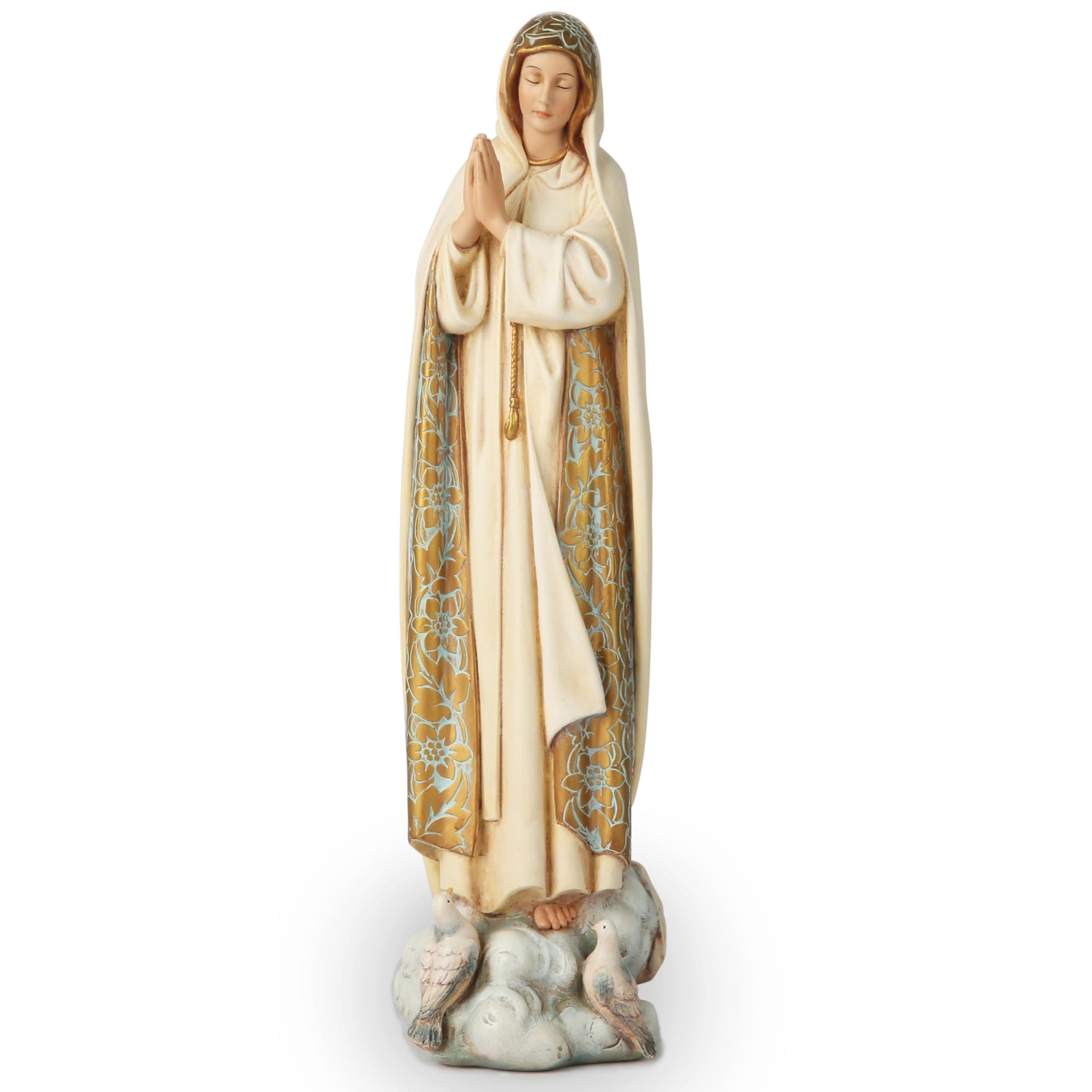 BC Catholic Our Lady of Fatima Statues, Blessed Virgin Mary Figurine for Altar, Holy Mother Madonna 12" H, Religious Gift to Mom, Classical Renaissance Sculpture by Buildclassic