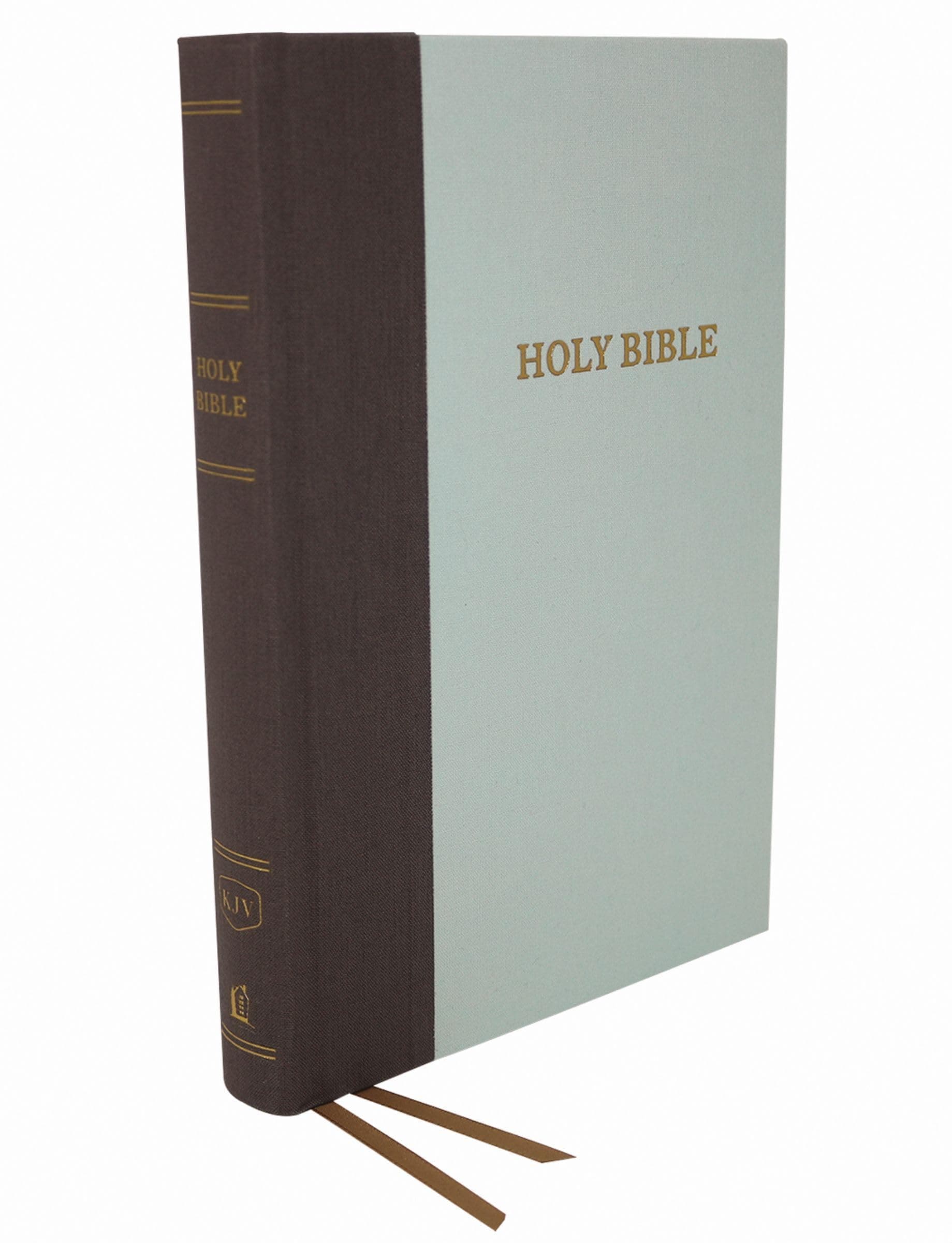 KJV, Thinline Bible, Large Print, Cloth over Board, Gray/Green, Red Letter, Comfort Print: Holy Bible, King James Version