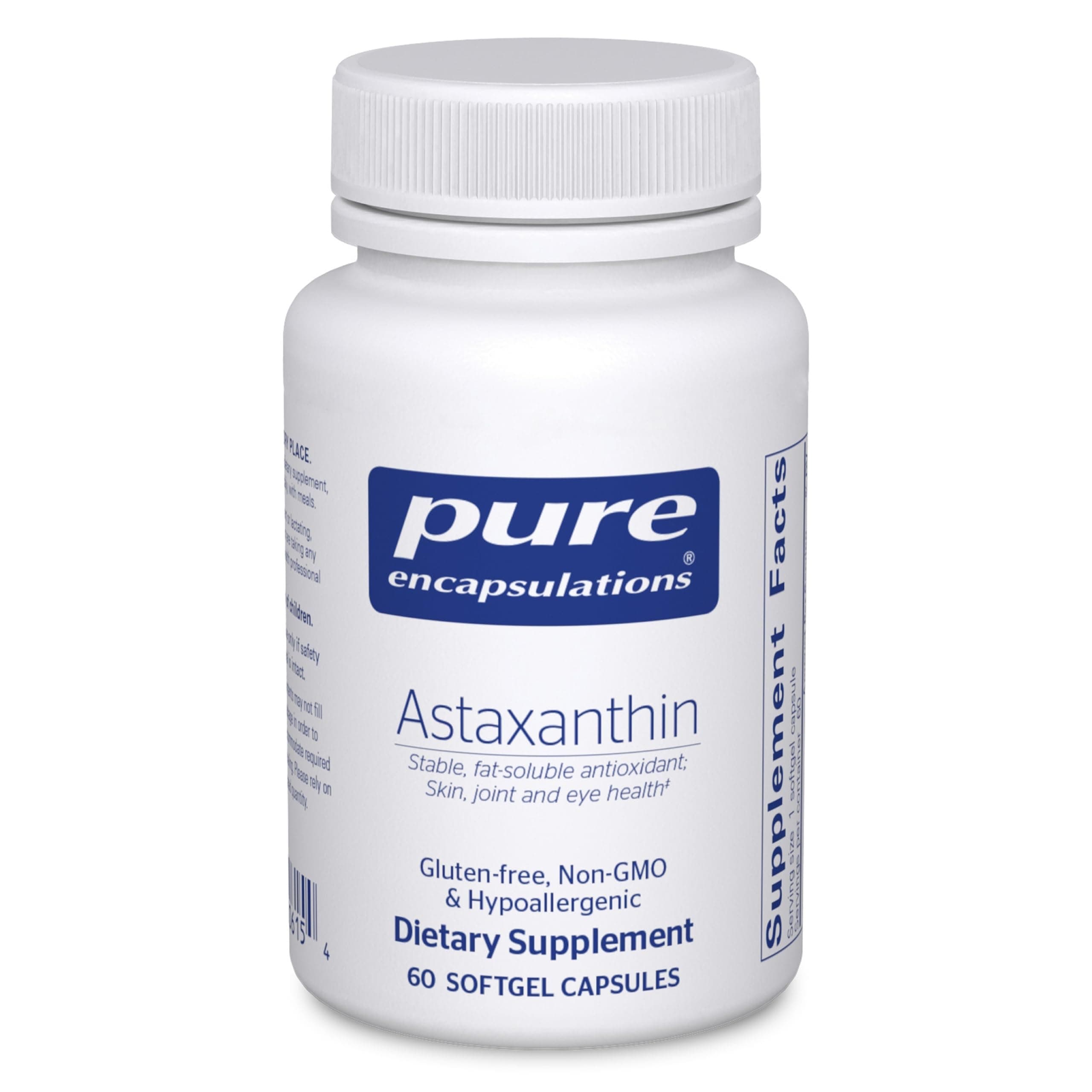 Pure Encapsulations Astaxanthin | Antioxidant Supplement for Joints, Skin and Eye Health, and Free Radicals* | 60 Softgel Capsules