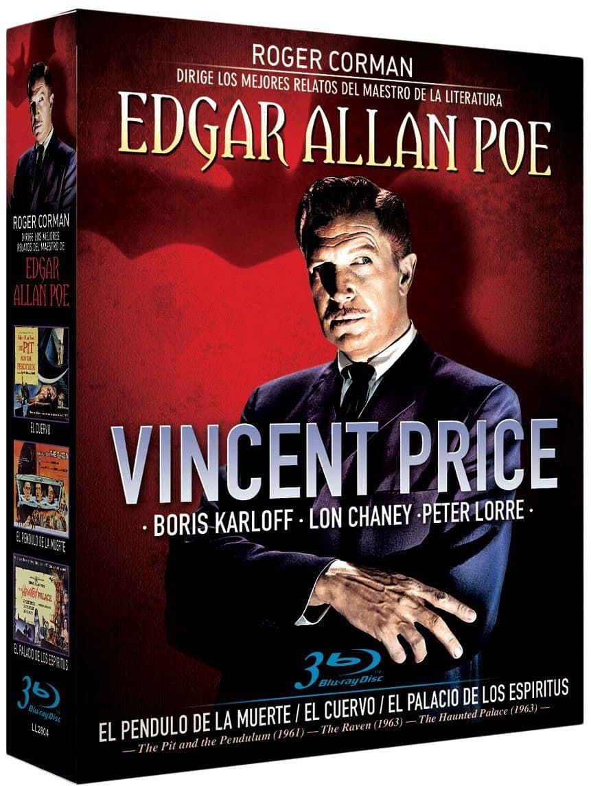Vincent Price (Pack of 3 Movies)El pendulo de la muerte, El cuervo, El palacio de los espiritus (The Pit and the Pendulum, the Raven and the Haunted Palace)- European Import Region 2