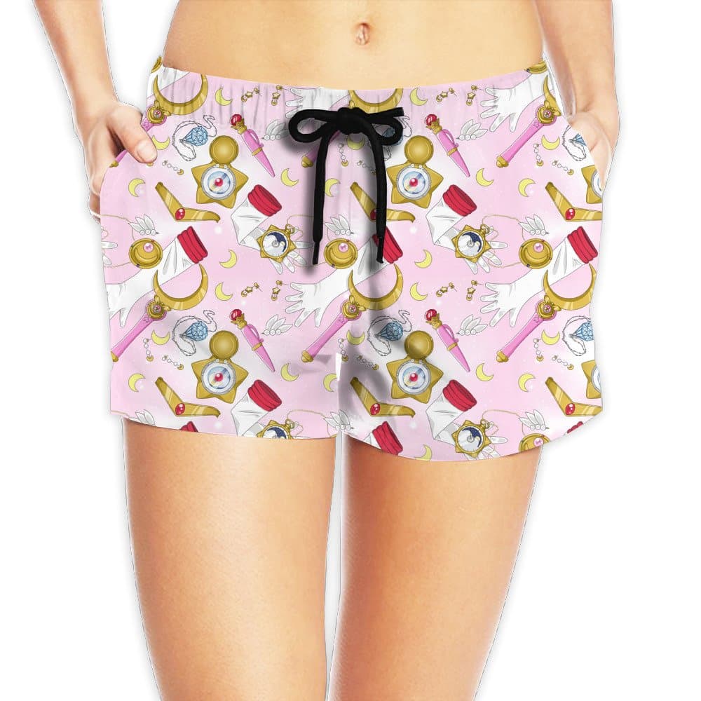 Pink Sweets Moon Pattern/Women New Sleep Shorts