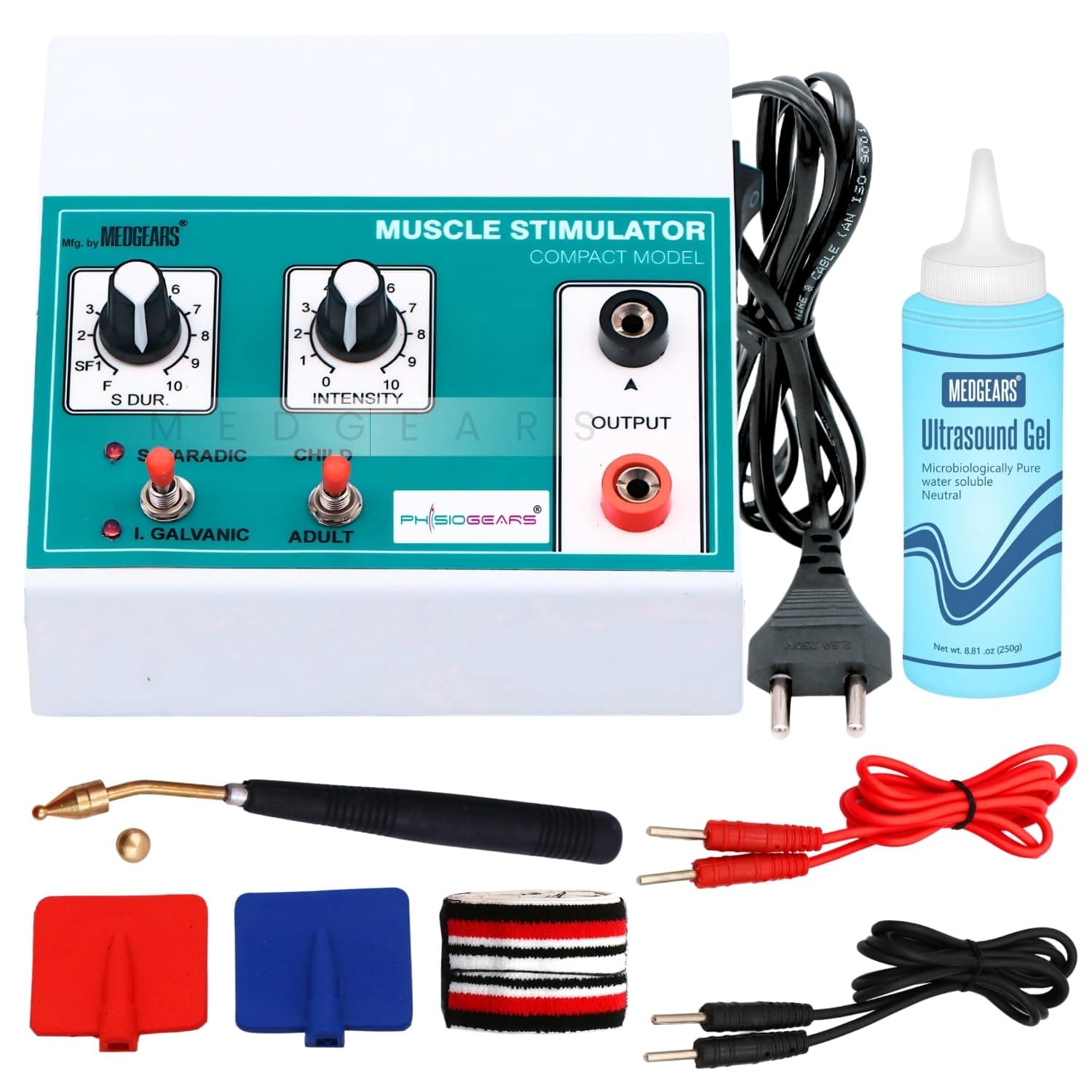 Mini MS Physiotherapy Equipment Muscle Stimulator Galvanic & Faradic Stimulation Therapy (ELectrode Pad)