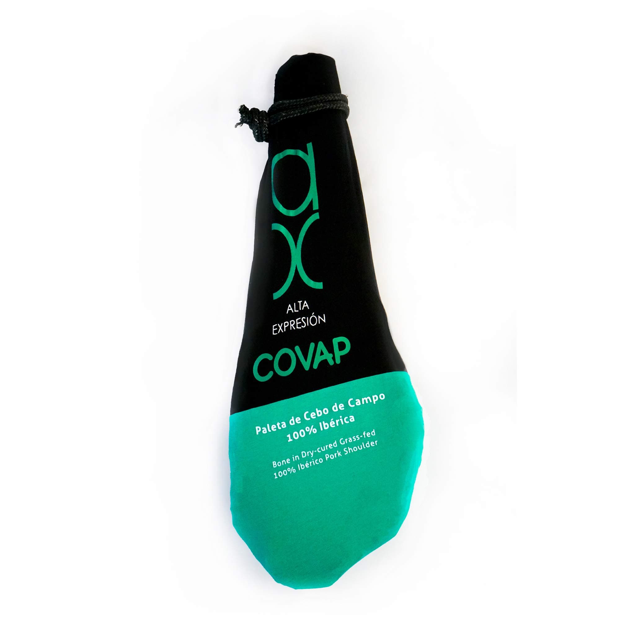 Grass-Fed 100% Iberico Ham (Shoulder) Bone-in by COVAP (10-13 Lbs) Plus Ham Holder and Carving Knife