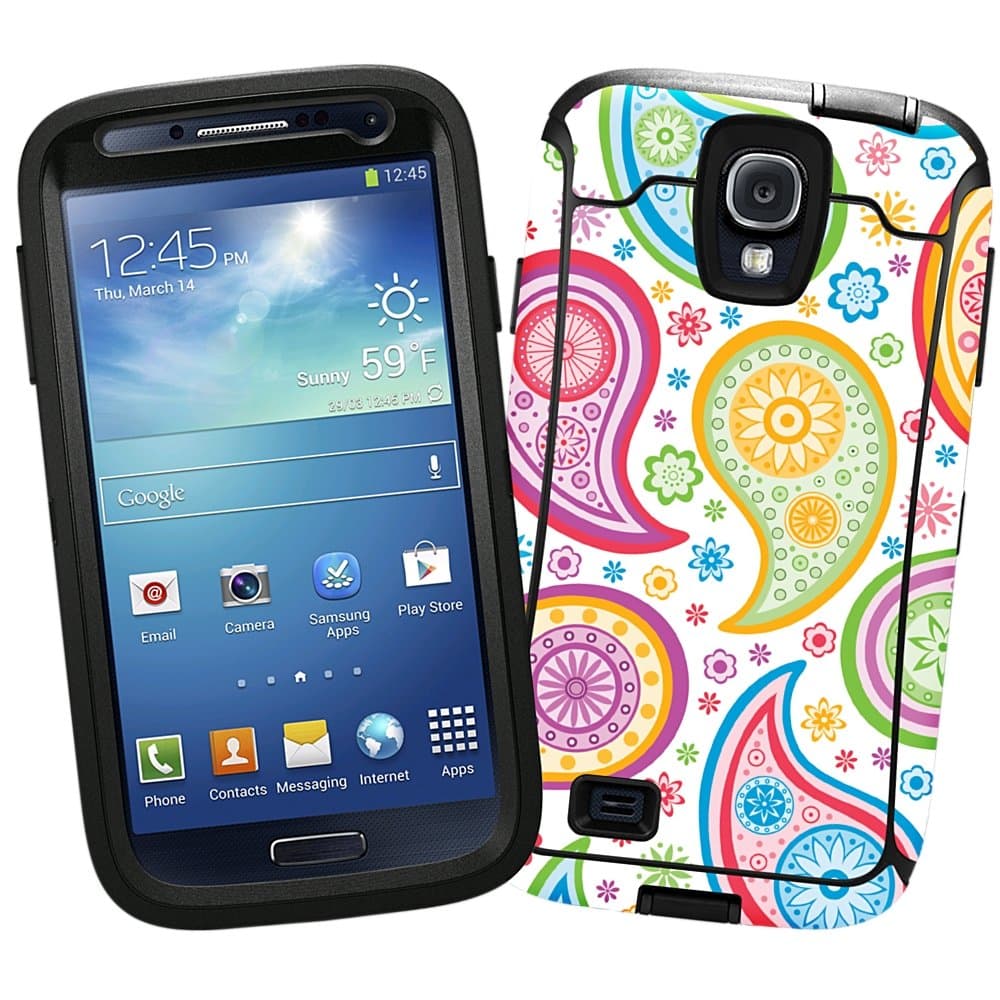 Rainbow Paisley "Protective Decal Skin" for OtterBox Defender Samsung Galaxy S4 Case