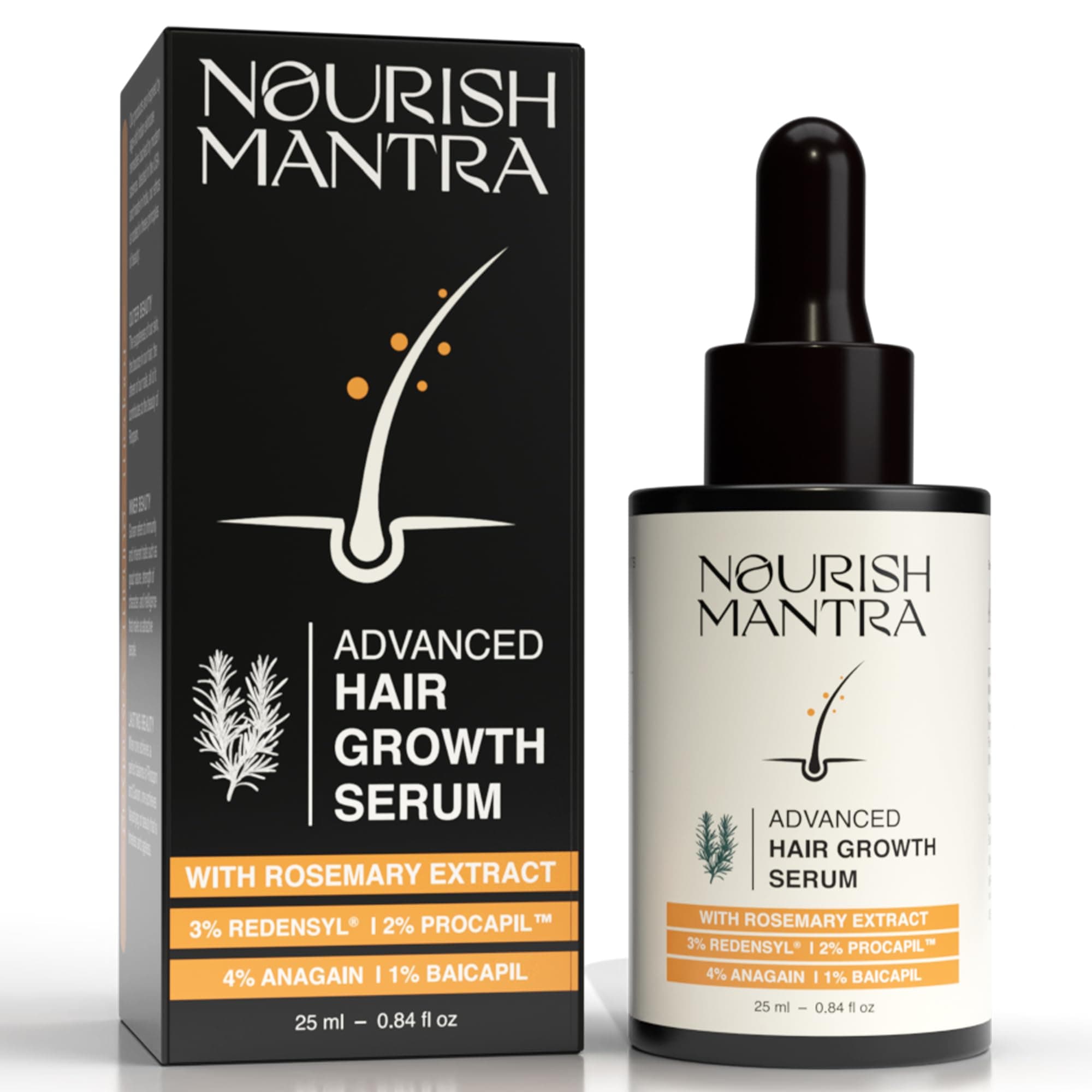 Advanced Hair Growth Serum For Women & Men | Made With Redensyl, Anagain, Procapil & Rice Water | Prevents Hair Fall & Thinning | Promotes Hair Regrowth 25 ml