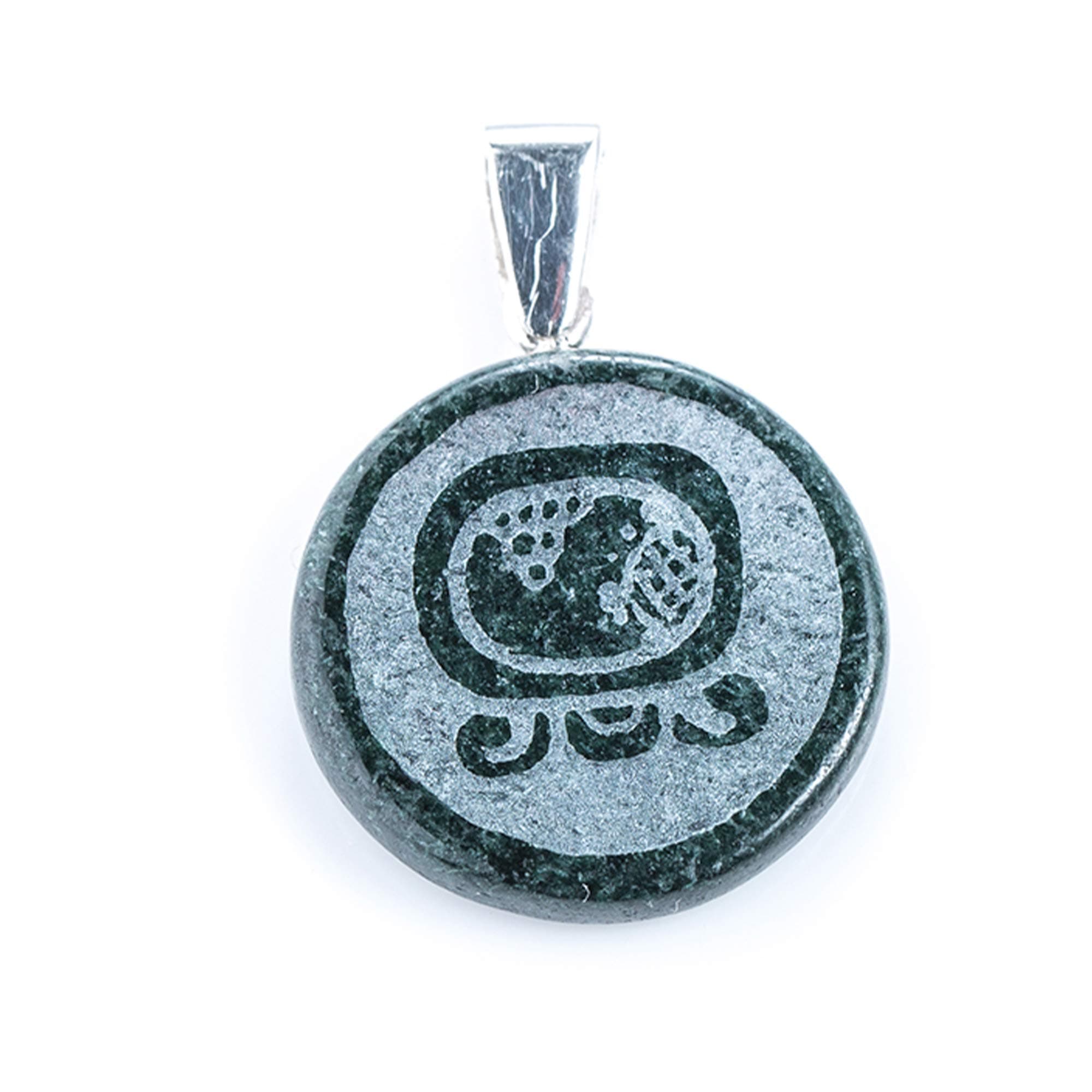 Handcrafted Jadeite Jade Nahual Pendant | Mayan Calendar, Natural Guatemalan Jade, Non-Dyed, Gift Idea